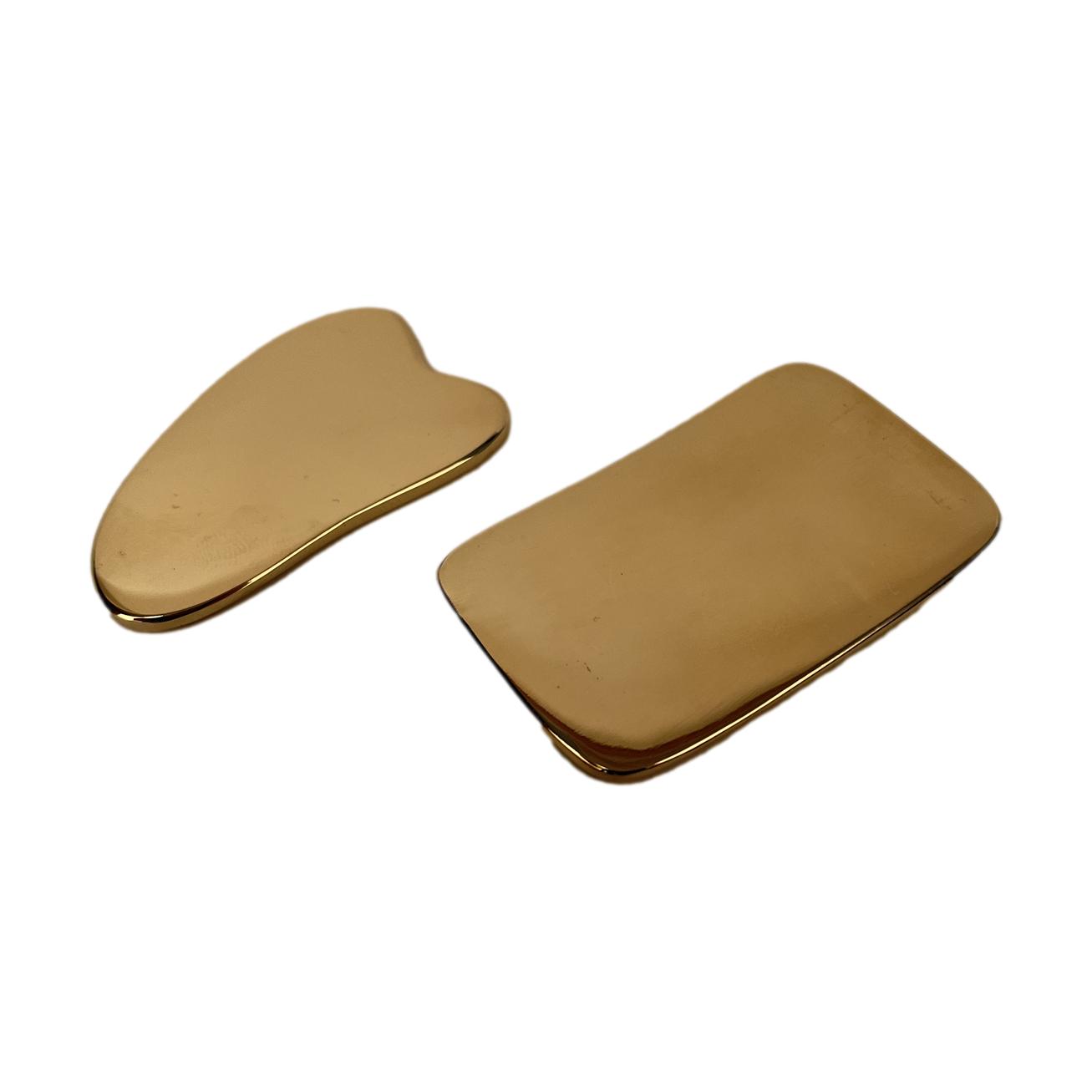 Diamond Way Ayurveda Kansa Gua Sha Face & Body Massage Set - Natural Ayurvedic Tools for Facial Rejuvenation & Body Relaxation - Perfect for Self-Care, Spa Days & Holistic Wellness Routines