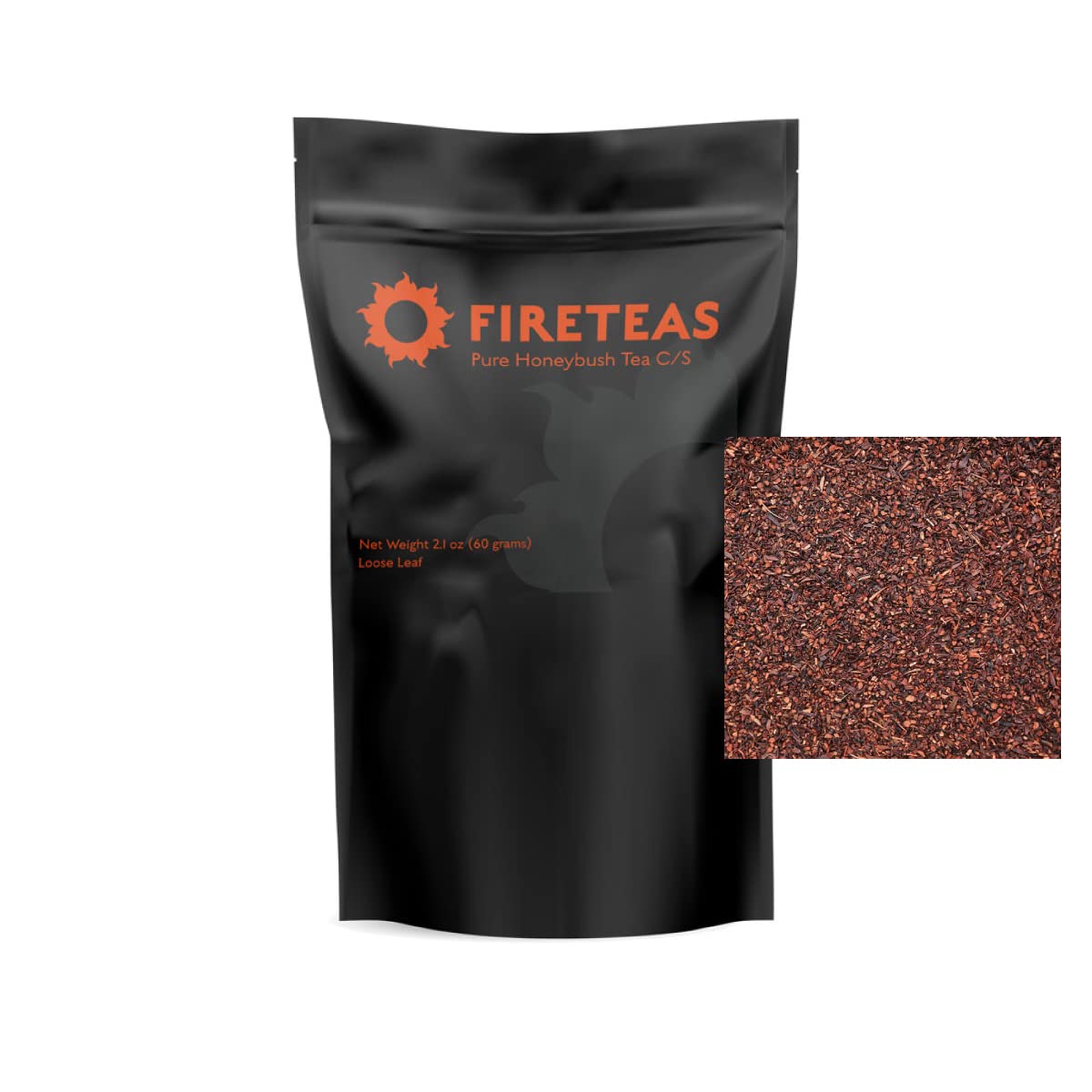 FIRE TEAS - Premium Honeybush Loose Leaf Tea with Saffron - Organic Herbal Tea for Relaxation & Wellness - Perfect for Stress Relief, Evening Tea Time & Gift Giving
