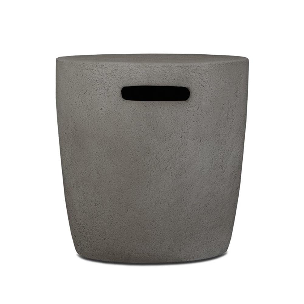 BOWERY HILL Modern Round Propane Tank Cover - Glacier Gray Weatherproof Outdoor Gas Grill Accessory for Patio, Deck & Backyard