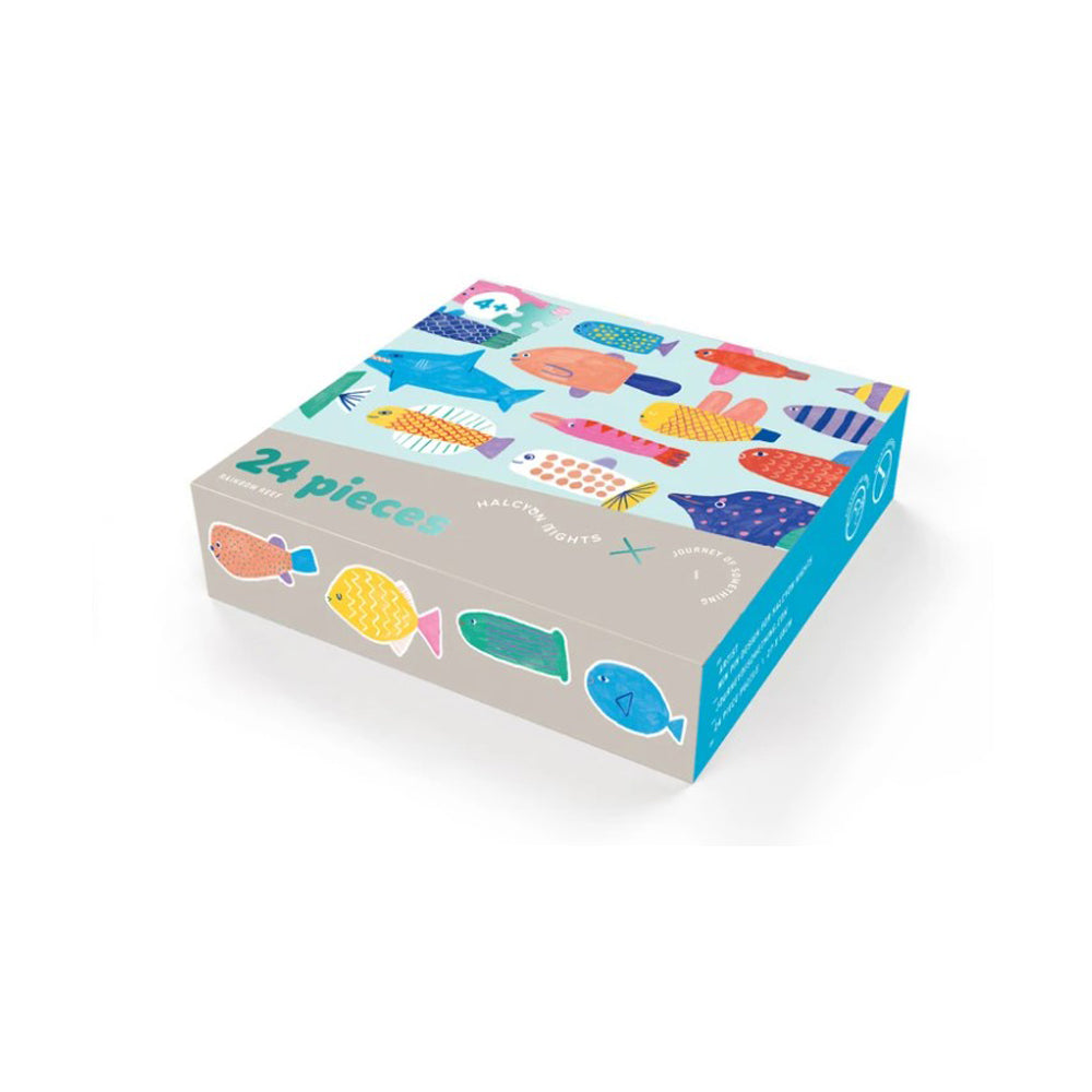 24-Piece Kids Puzzle - Rainbow Reef Ocean Animals Jigsaw Puzzle for Children Ages 3-8, Educational Learning Toy for Preschool & Kindergarten - Perfect for Birthday Gifts & Classroom Activities