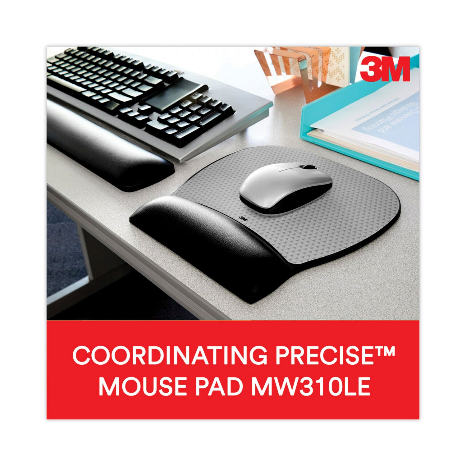3M™ Antimicrobial Gel Large Keyboard Wrist Rest - 19