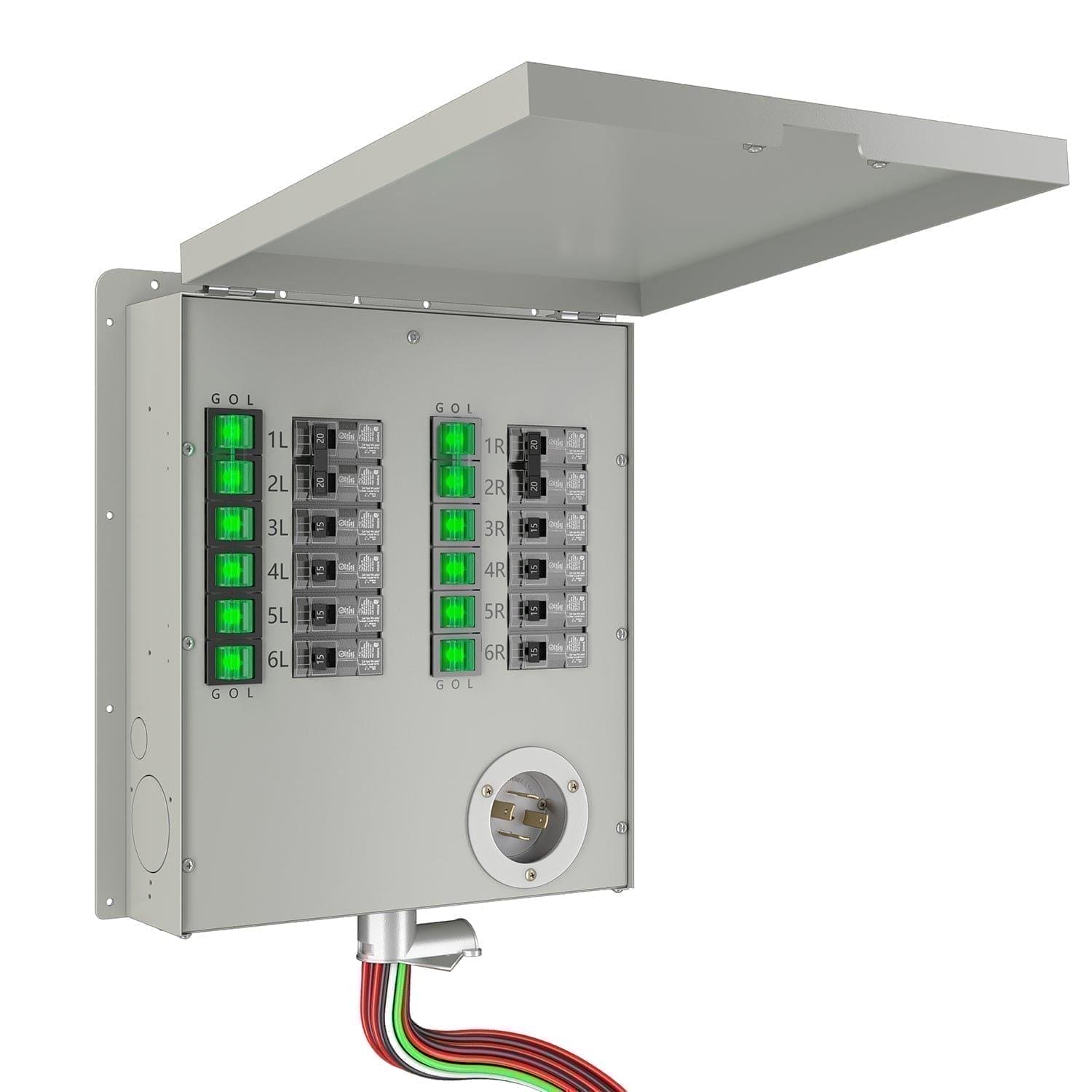 Refurbished Nature's Generator 12 Circuit 120/240V 30A Non-Automatic Power Transfer Switch - Backup Power Solution for Home & RV Emergency Use