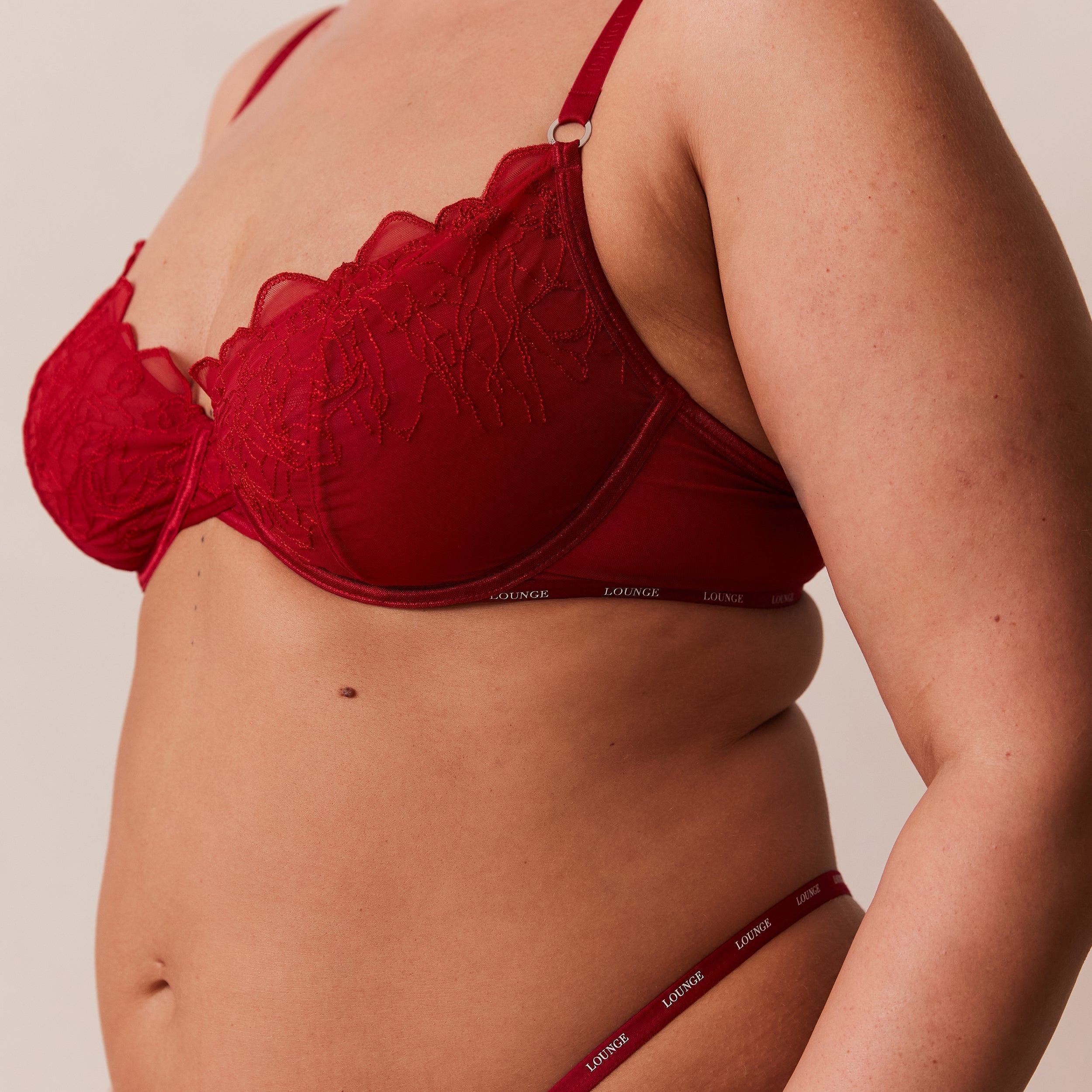 Maroon Balcony Bra - Comfortable Lace Underwire Bra for Women | Perfect for Everyday Wear & Lounge