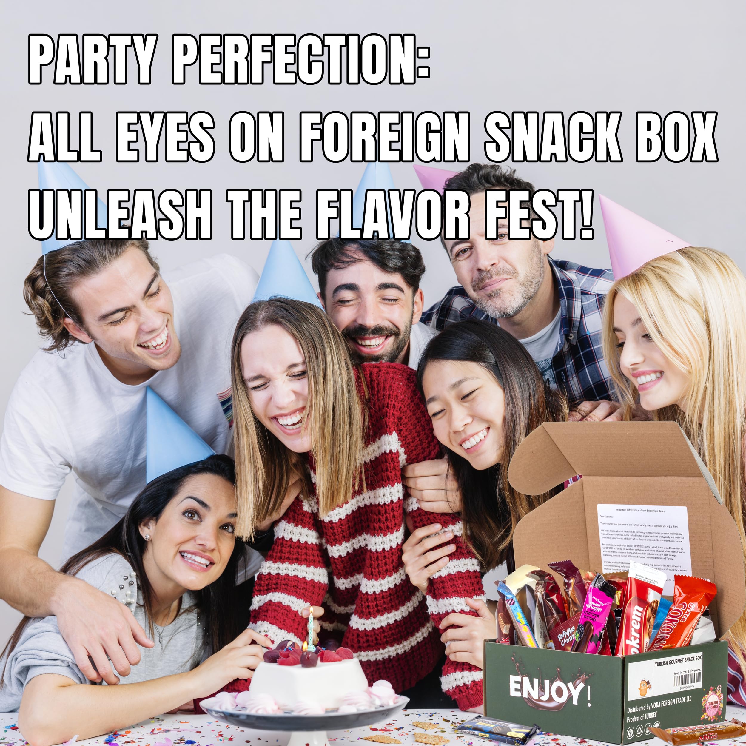 Turkish Goodies International Snacks Variety Box - 11ct Bite-Sized Chocolate Bars, Marshmallows & Cookies - Perfect for College, Office & Dorm Snacking - Great for Parties, Study Breaks & Gift Baskets