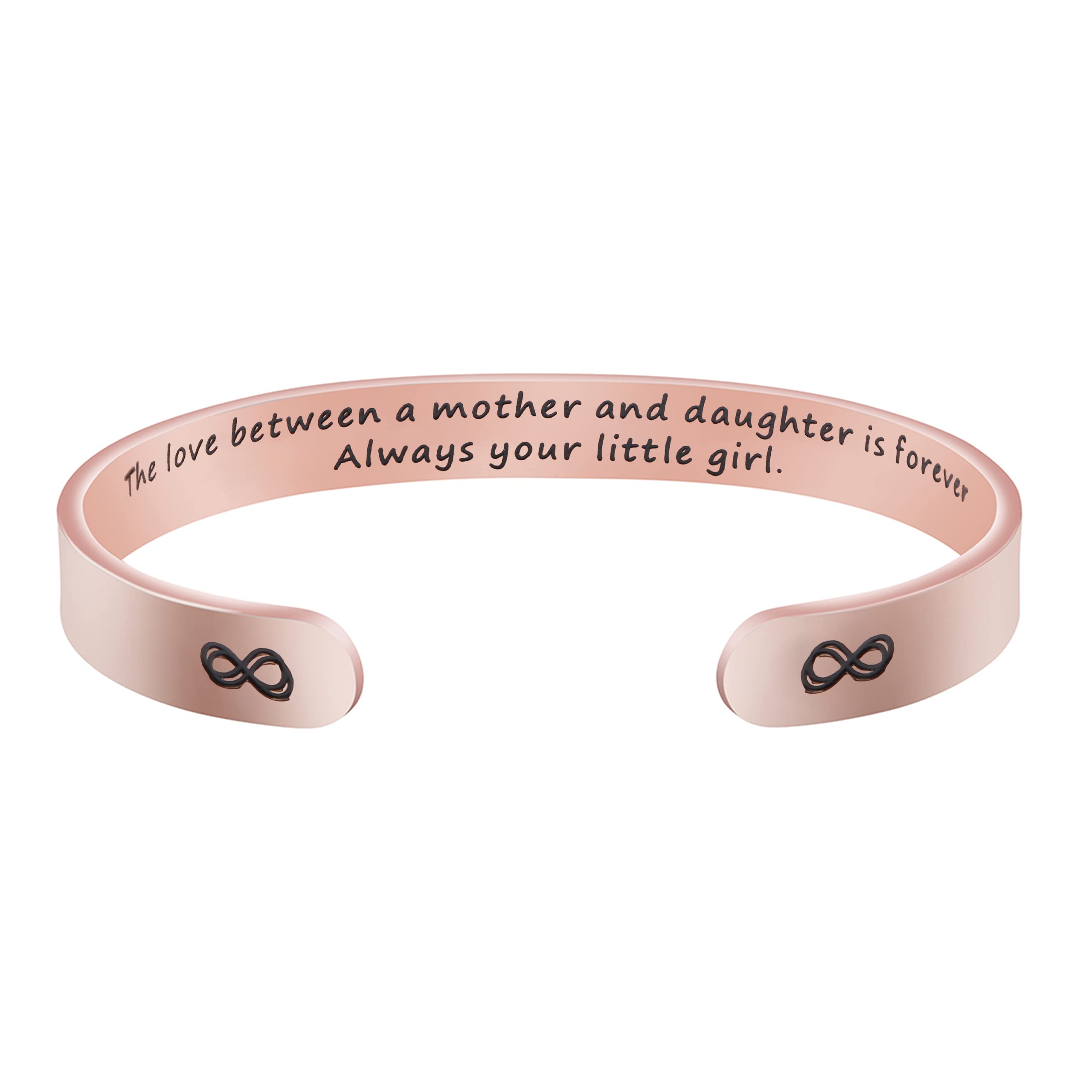 JoycuFF Stainless Steel Bracelets for Women - Elegant Cuff Bangle Gift for Mom, Mother, Mummy - Perfect Christmas, Birthday & Thanksgiving Present - Meaningful Year-Round Jewelry Gift for Her - Ideal for Special Occasions, Daily Wear & Fashion Accessories