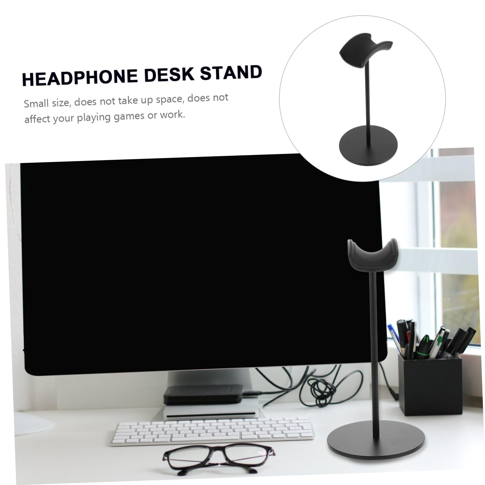 Zerodeko Premium Aluminum Headphone Stand - Stylish Desktop Organizer for Gaming Headsets & Audio Accessories | Space-Saving Storage Solution for Home & Office Workspace