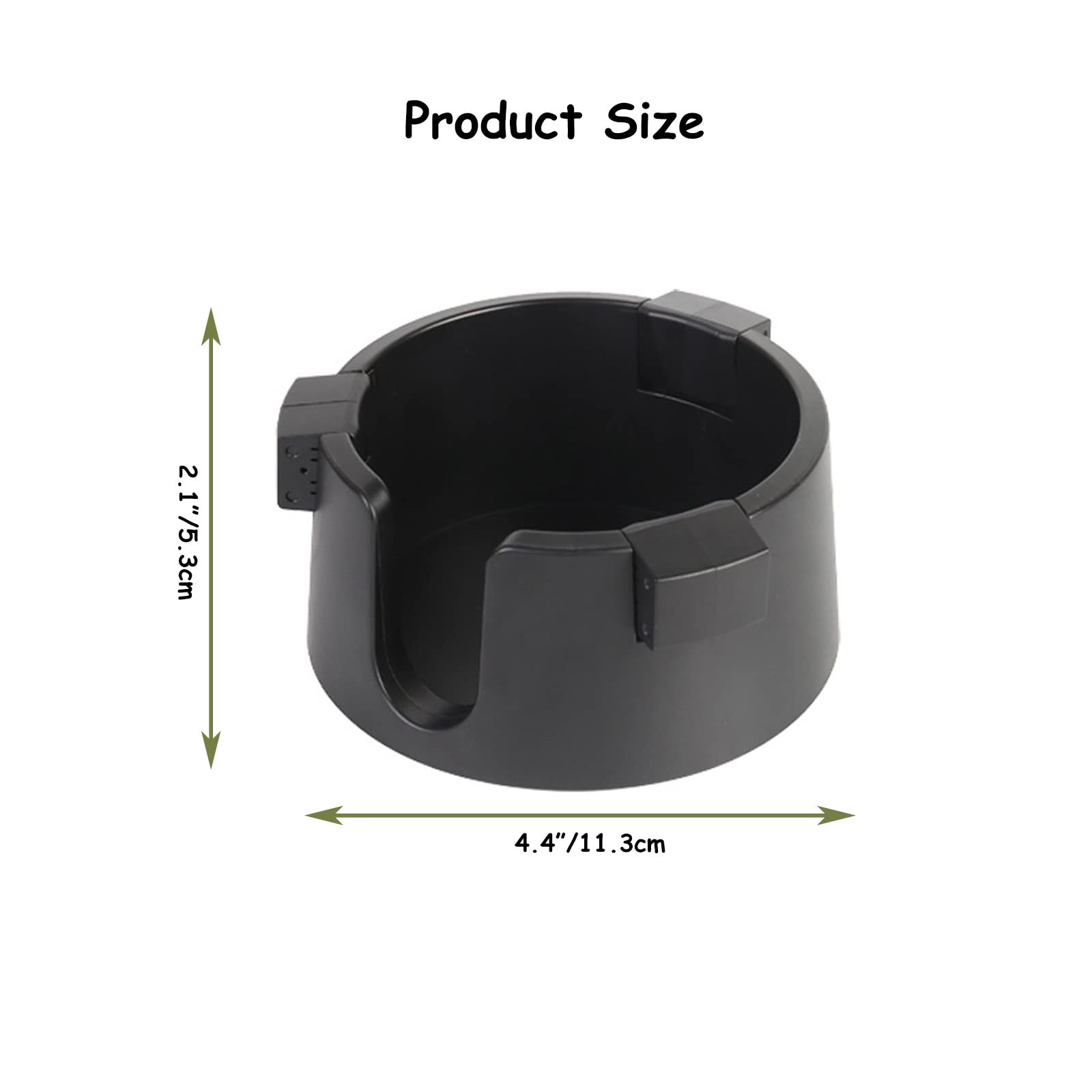 **Adjustable Non-Slip Cup Holder for Desk, Table, Boat & Couch - Anti-Tipping Drink Coaster for Coffee, Soda & Water (Black) - Perfect for Office, Home & Travel Use**