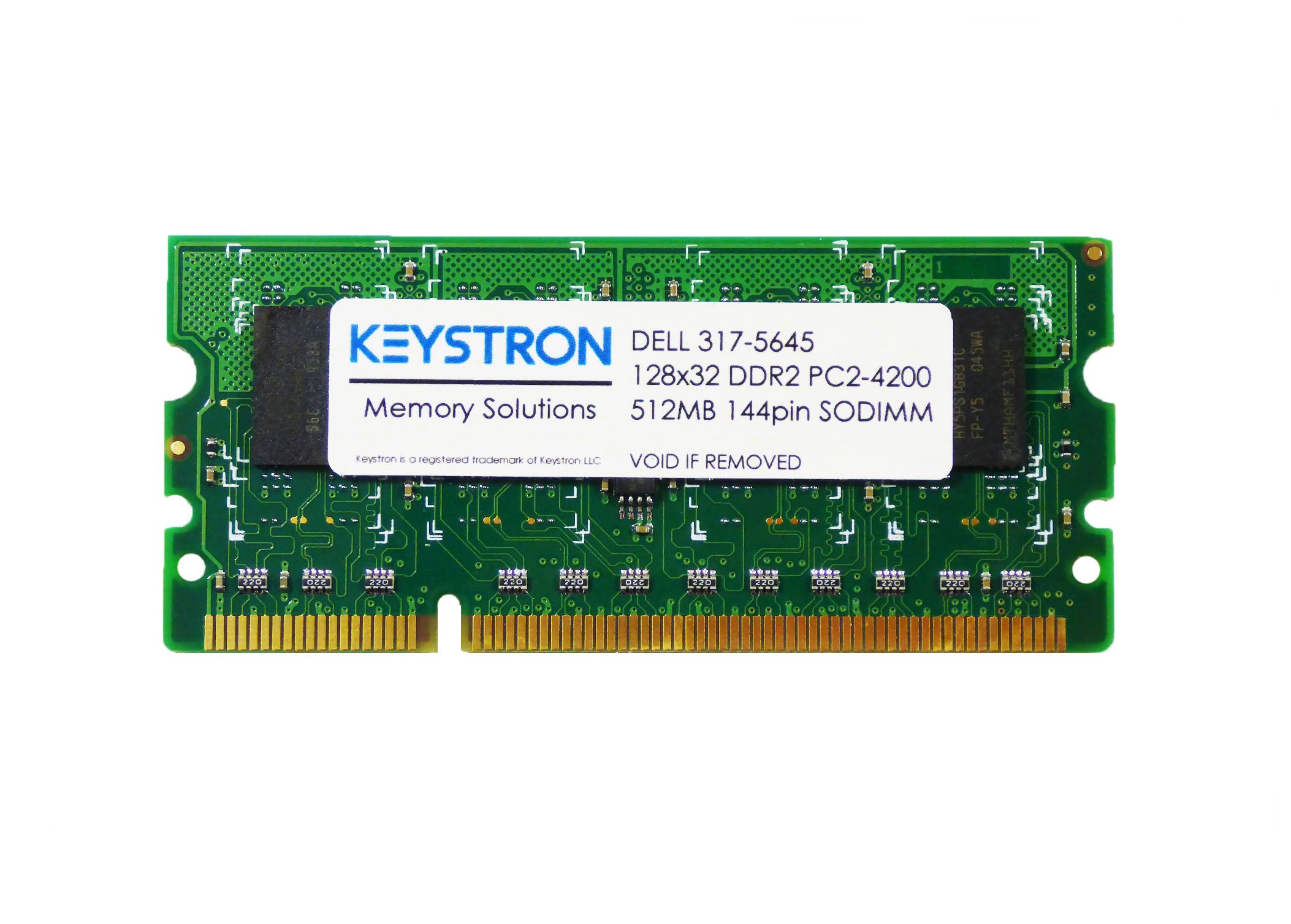 512MB DDR2 144-Pin SODIMM Memory Module - Compatible with DELL 2150cn/2150cdn/2155cn/2155cdn Color Laser Printers (Replacement for DELL P/N 317-5645) - Perfect for Office Printing & Document Processing