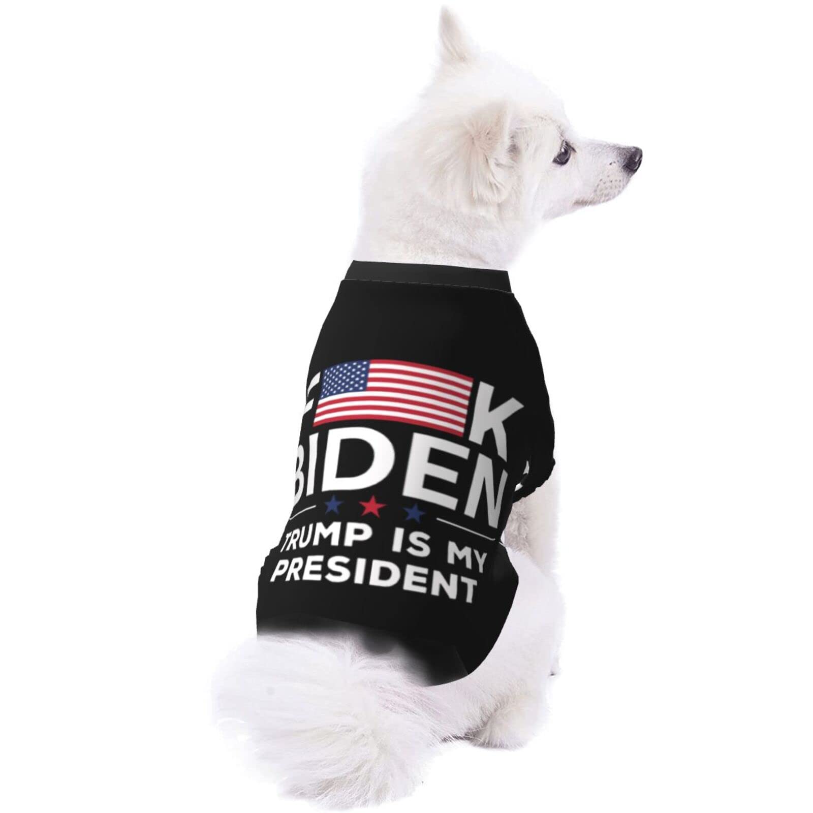 SHAMZBEST Patriotic Pet Hoodie - Trump 2024 America Flag Dog Sweater for Small & Medium Dogs | Warm Winter & Autumn Fashion Costume for Dogs - Perfect for Holidays, Parades & Political Events