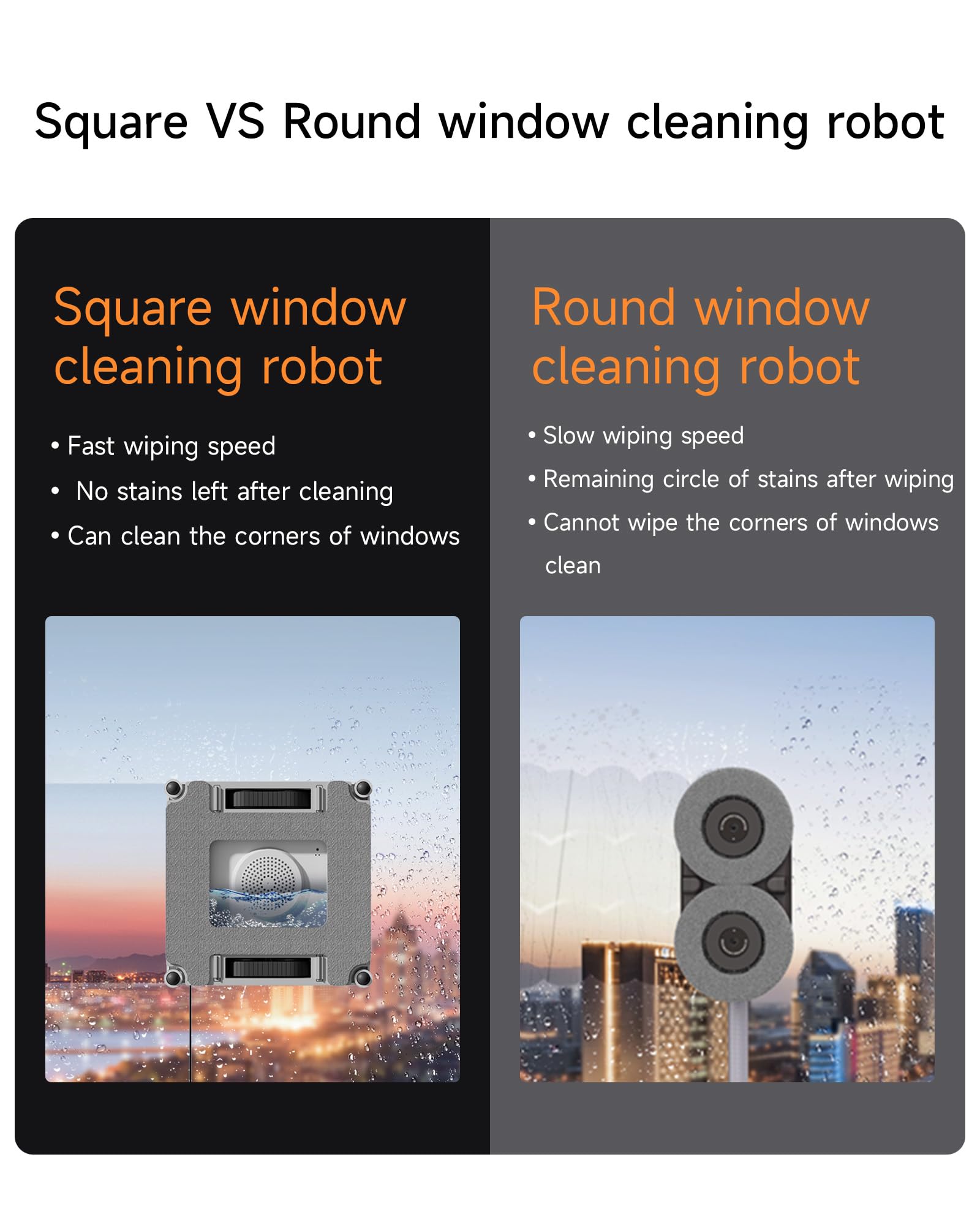 Automatic Window Cleaning Robot with 6000Pa Suction & Dual Water Spray - Smart Path Planning for High-Rise Windows & Glass Doors - Perfect for Home, Office & Skyscraper Maintenance