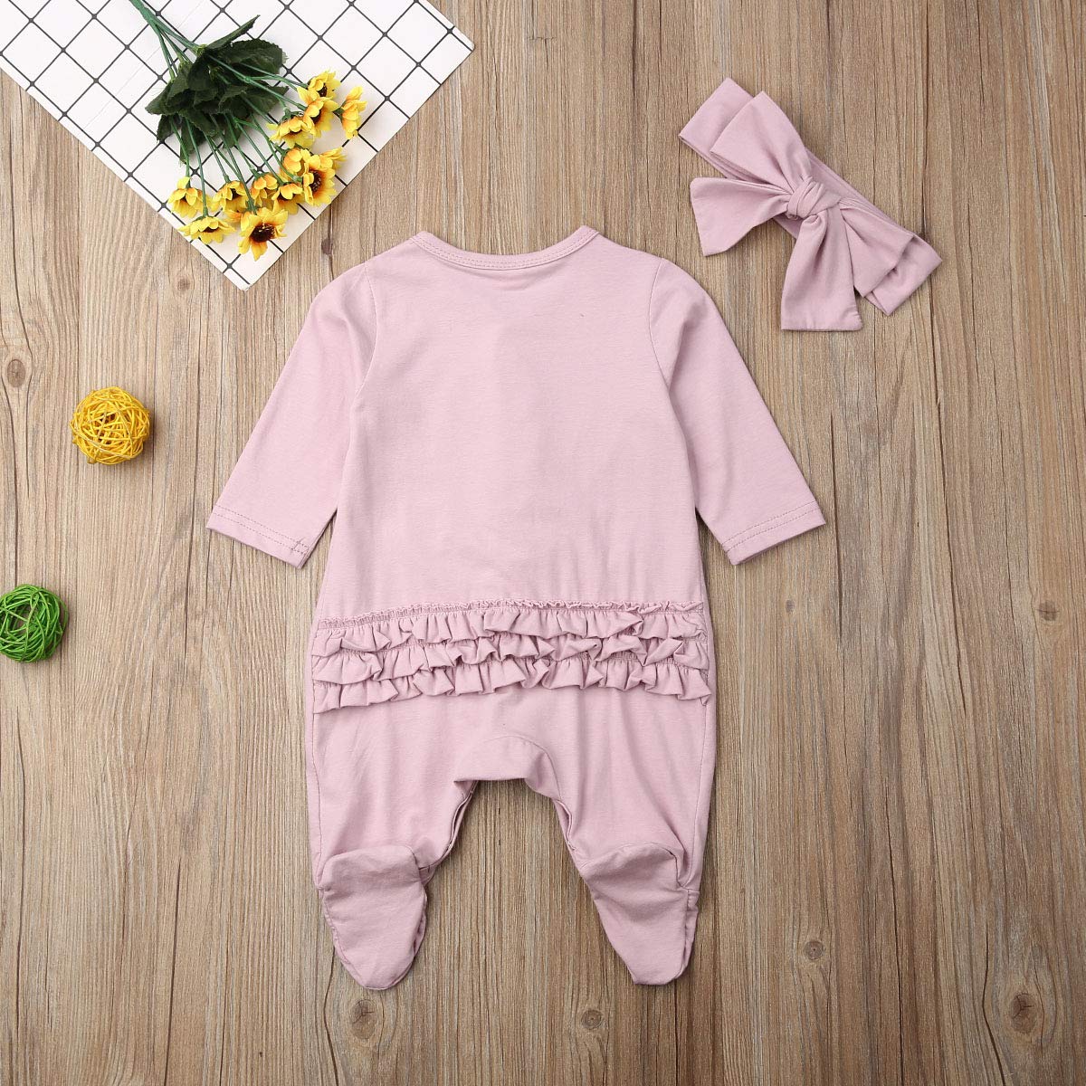 Newborn Baby Girl & Boy Ribbed Ruffle Footed Romper Onesie - Soft Zipper Jumpsuit for Fall & Winter Outfits | Perfect for Playtime, Photo Shoots & Daily Wear