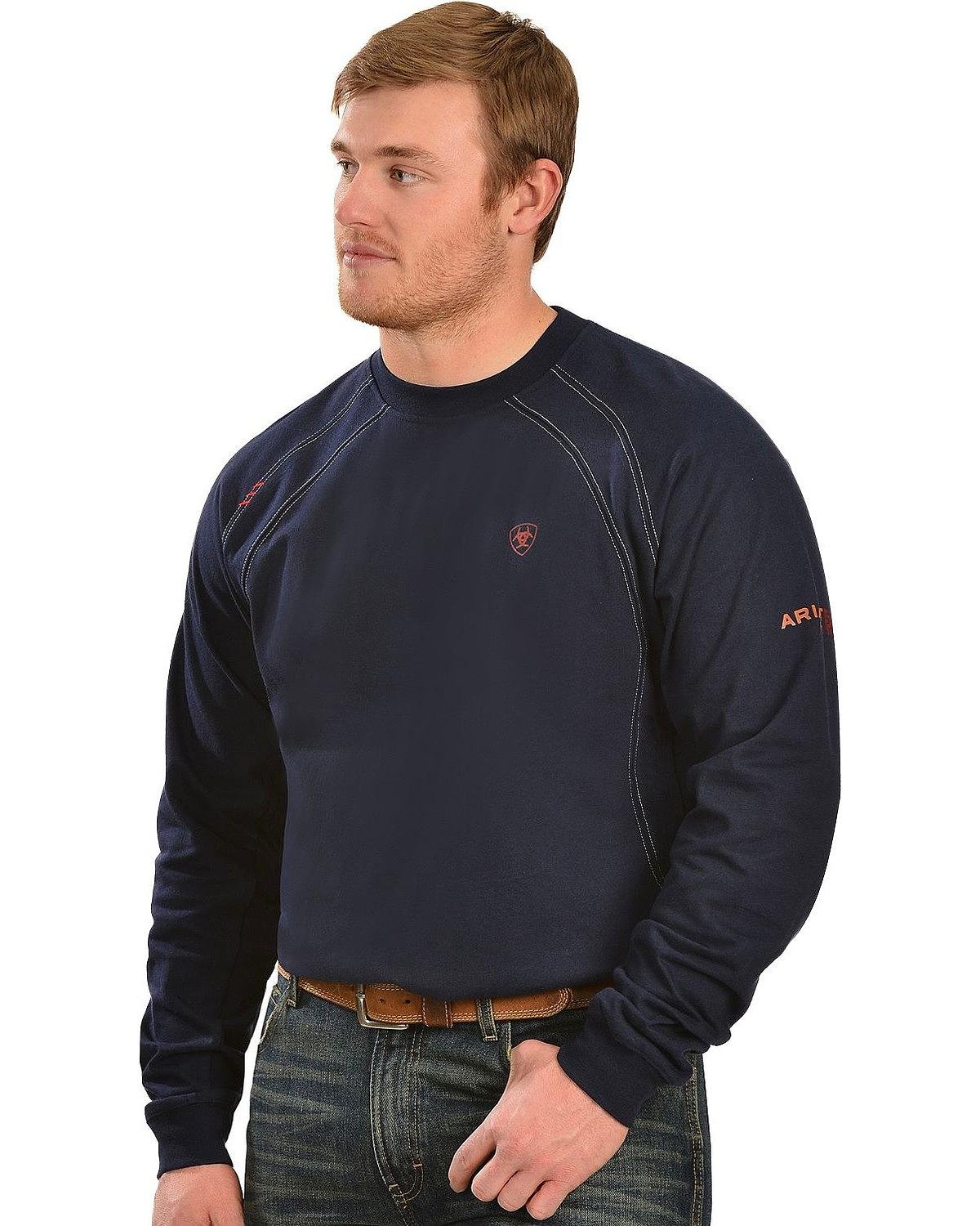 ARIAT Men's Big and Tall FR Work Crew T-Shirt - Flame Resistant Cotton Shirt for Construction & Industrial Workers | Durable Workwear for Hot Environments