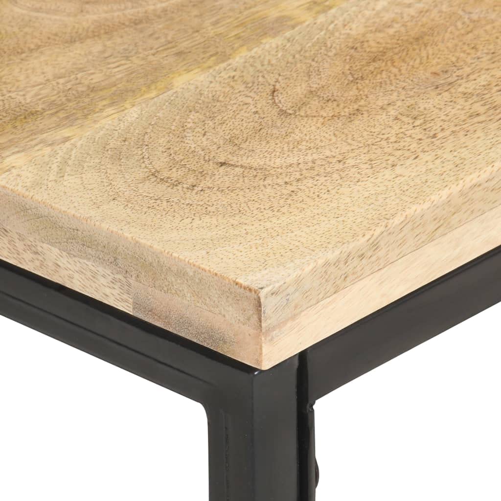 Solid Mango Wood Side Table - 15.7
