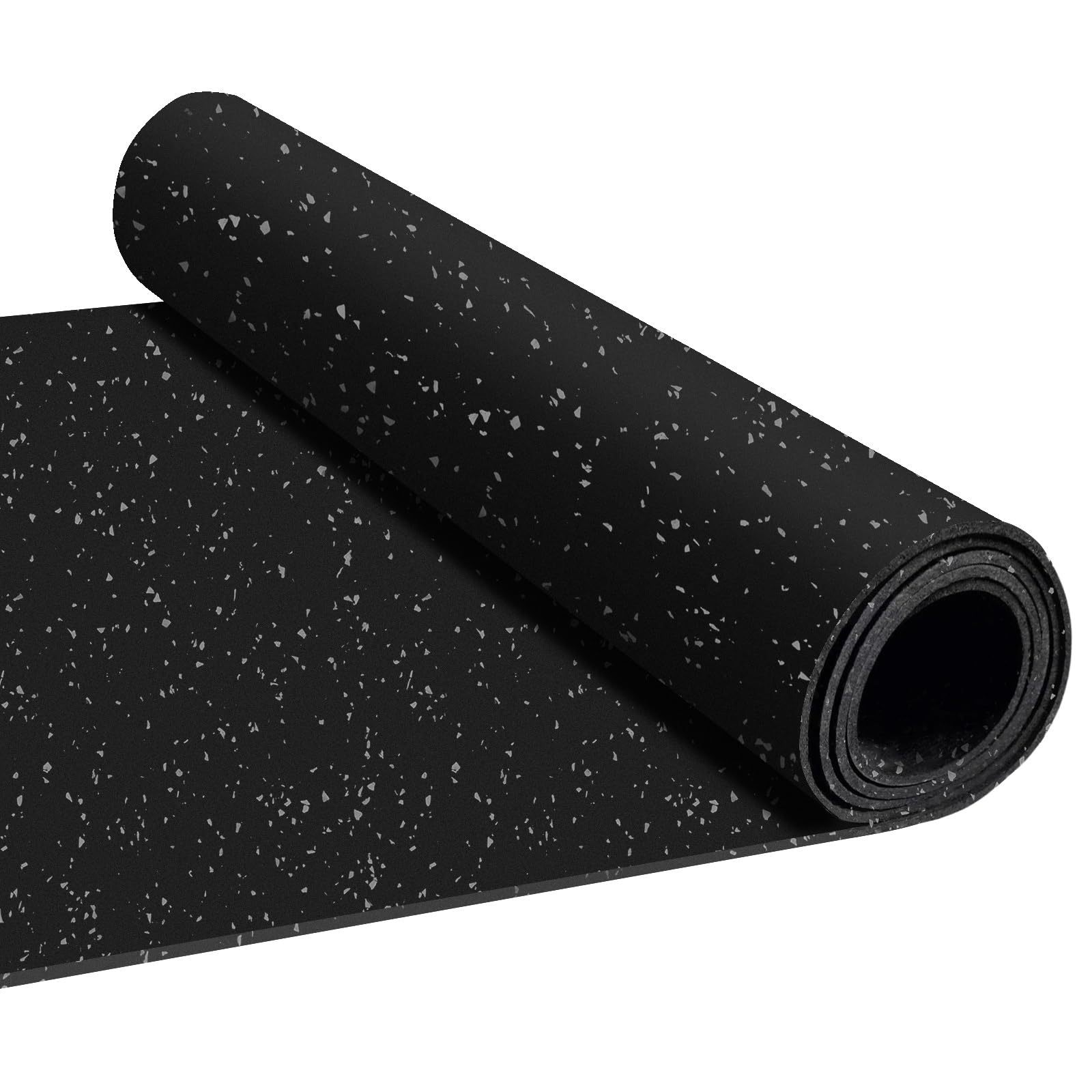 1/4in Thick Heavy Duty EPDM Rubber Flooring Mats - 6'×4' Grey Waterproof & Wear-Resistant Gym Mats for Fitness Rooms, Home Workouts & Exercise Equipment Protection