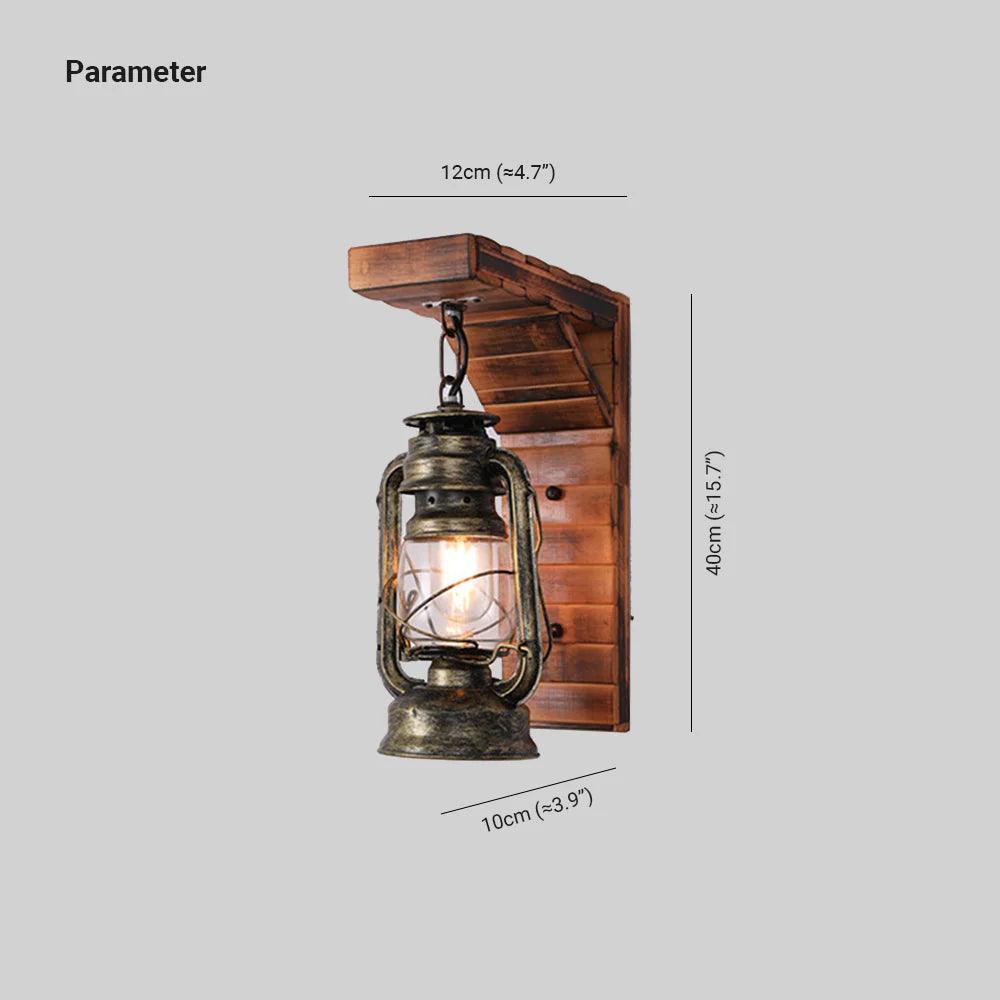 Vintage Wooden Wall Lights - Rustic Farmhouse Sconces for Bedroom, Living Room & Porch Lighting