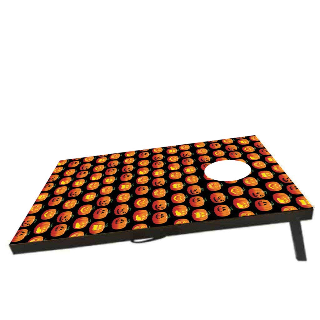 VictoryStore Halloween Bag Toss Game Set - Outdoor Halloween Cornhole Game with 8 Bean Bags - Fun Halloween Party Games for Kids & Adults - Perfect for Backyard, Carnival & Halloween Festival Events