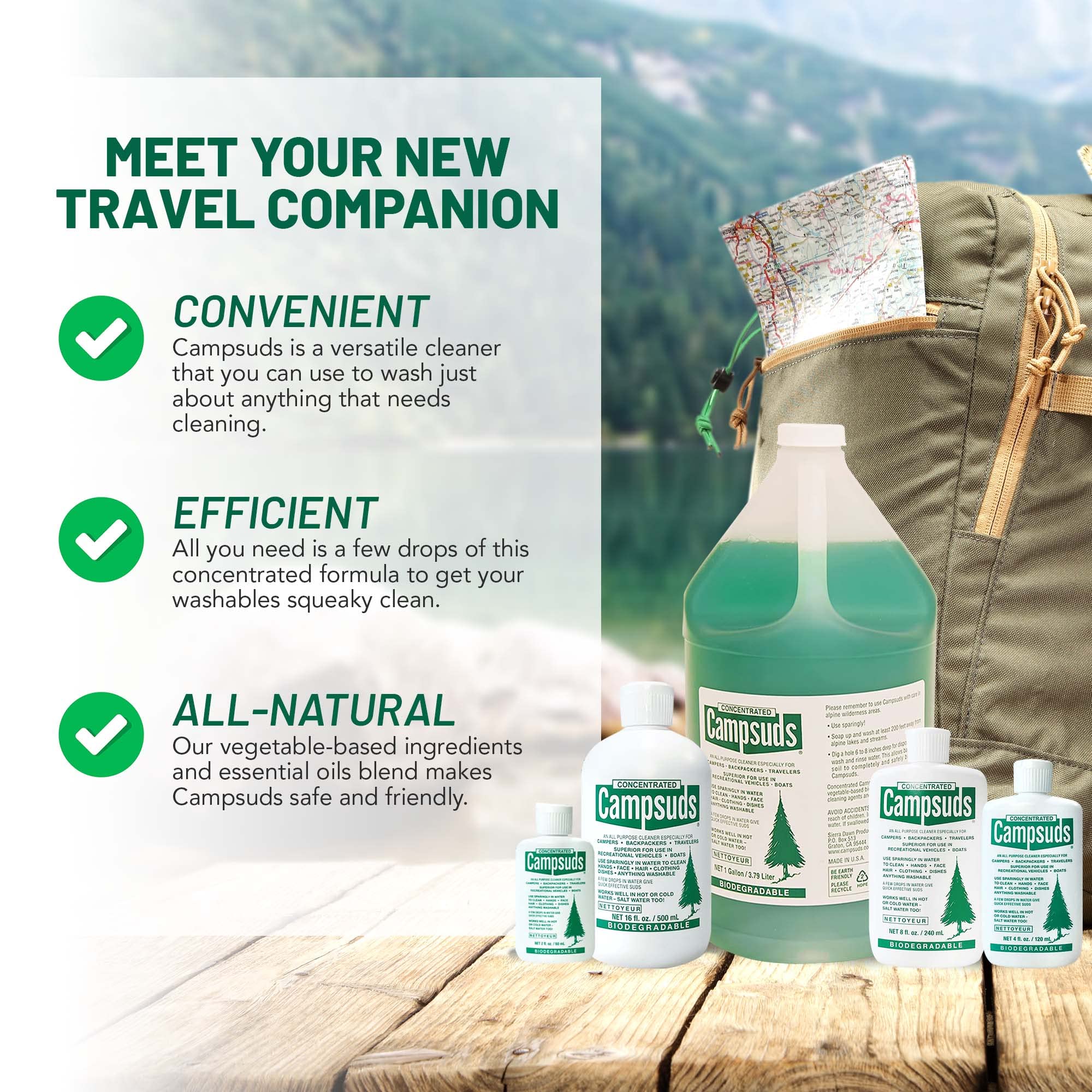 Premium Biodegradable Camping Soap - All-Natural Outdoor Essential for Hiking & Backpacking - 4oz (3-Pack) - Perfect for Dishes, Clothes & Personal Care