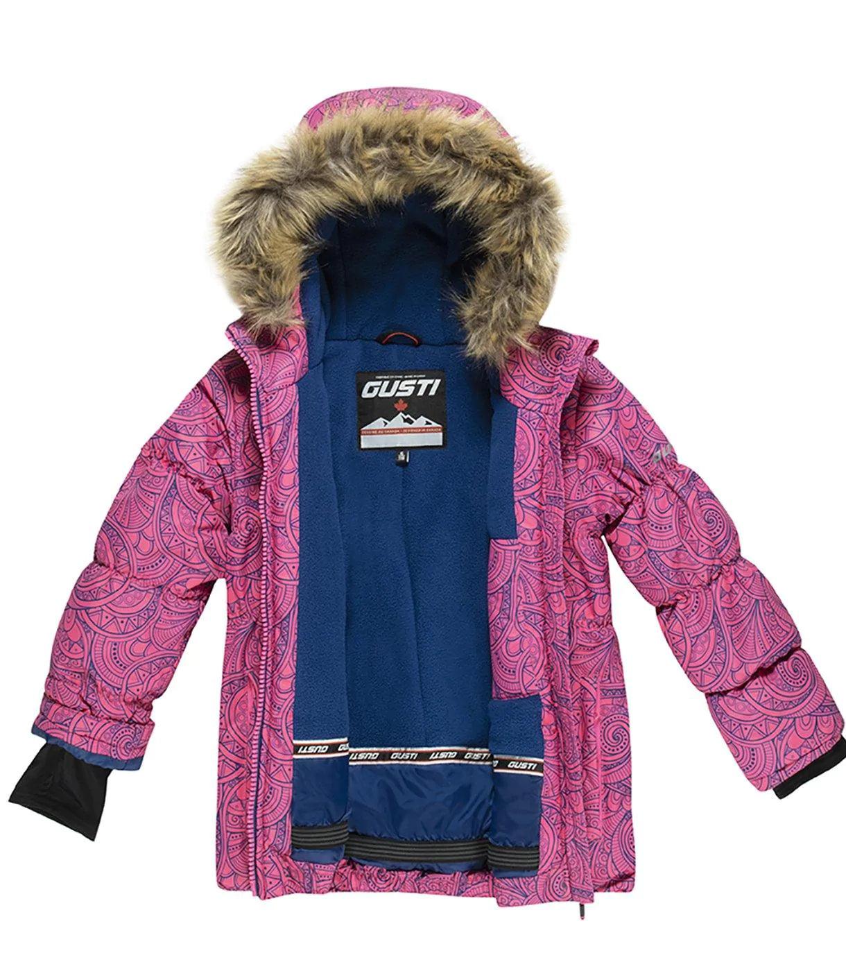 Gusti Megan Winter Snowsuit for Baby Girls - Soft & Warm Pink Snow Suit for Toddlers - Perfect for Outdoor Play, Snow Days & Cold Weather Adventures