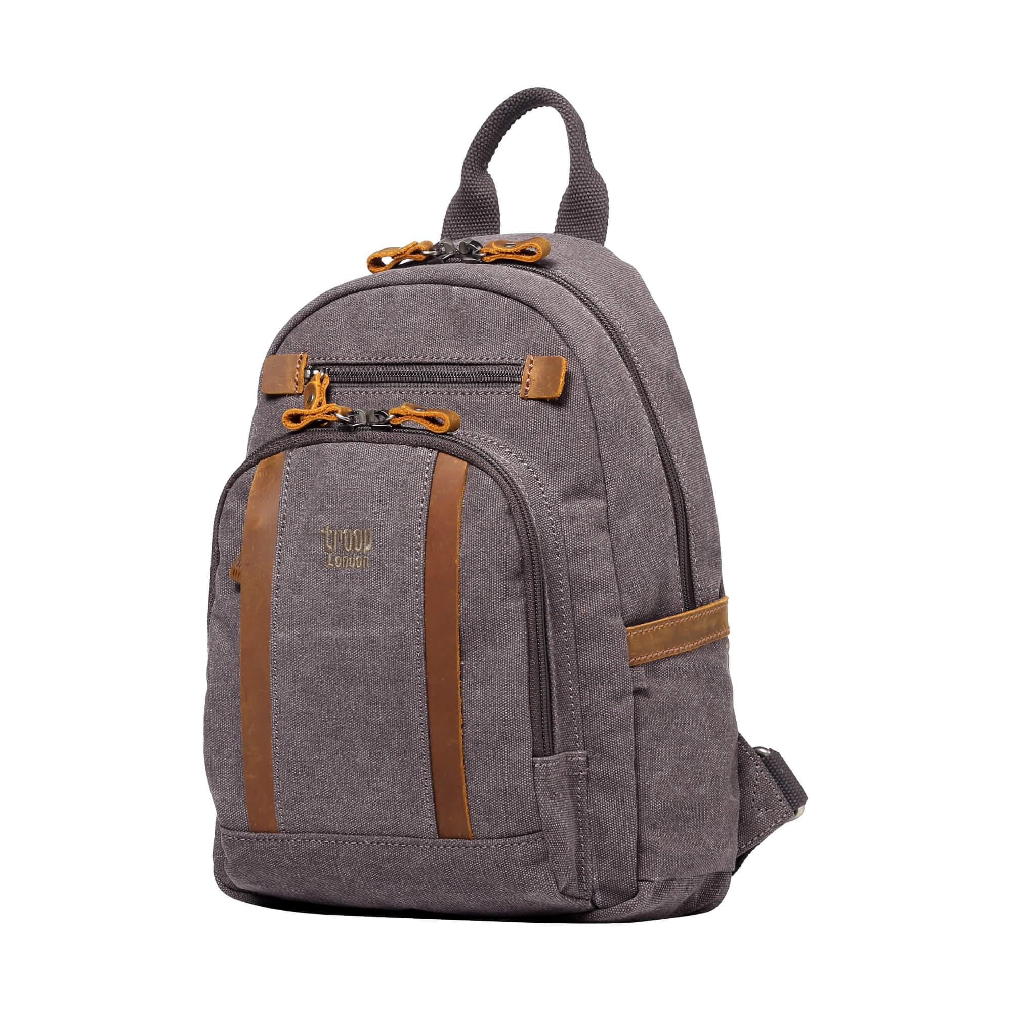 TRP0255 Troop London Classic Canvas Backpack Small - Durable School & Travel Backpack for Men & Women - Perfect for College, Commuting & Outdoor Adventures