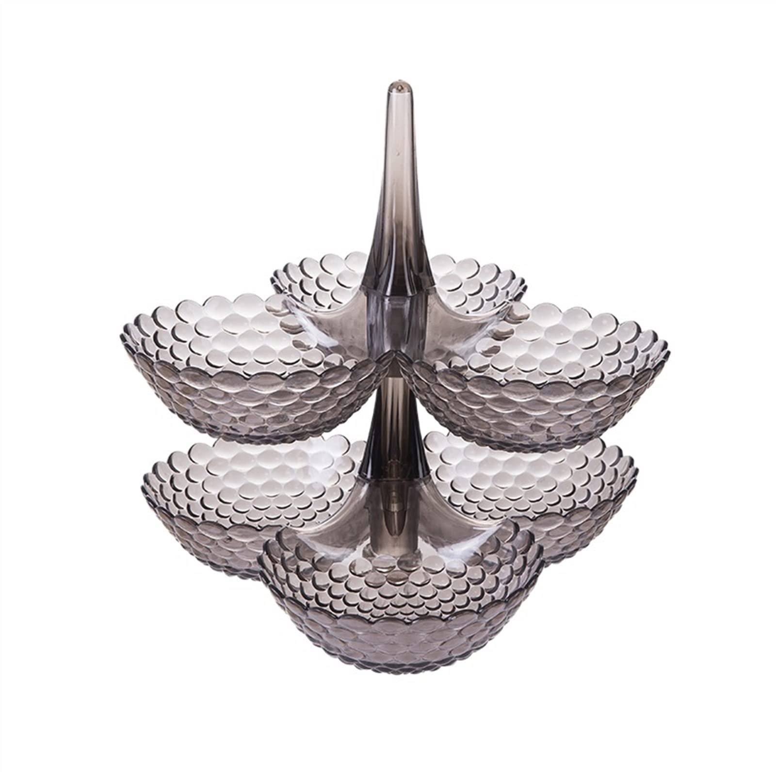 Multi-Layer Stackable Fruit Basket - Creative Plastic Fruit Bowl for Kitchen Counter, Coffee Table, Living Room | Perfect for Storing Fresh Fruits, Candy, Dried Fruits & Snacks | Durable & Stylish Storage Solution (Color: B)