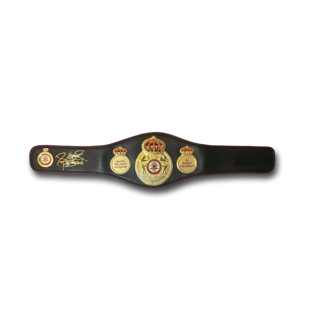 Authentic Manny Pacquiao Signed WBA Championship Boxing Belt with COA - Collectible Sports Memorabilia for Boxing Fans & Display