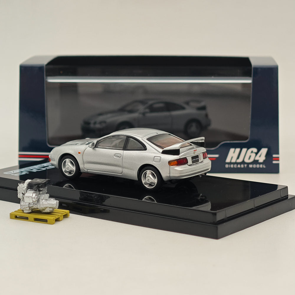 1/64 Scale Toyota Celica GT-Four ST205 WRC Edition Diecast Model Car - Silver HJ641064AS - Collectible Hobby Japan Toy for Car Enthusiasts & Gift Ideas - Perfect for Display, Racing Fans, and Diecast Collections