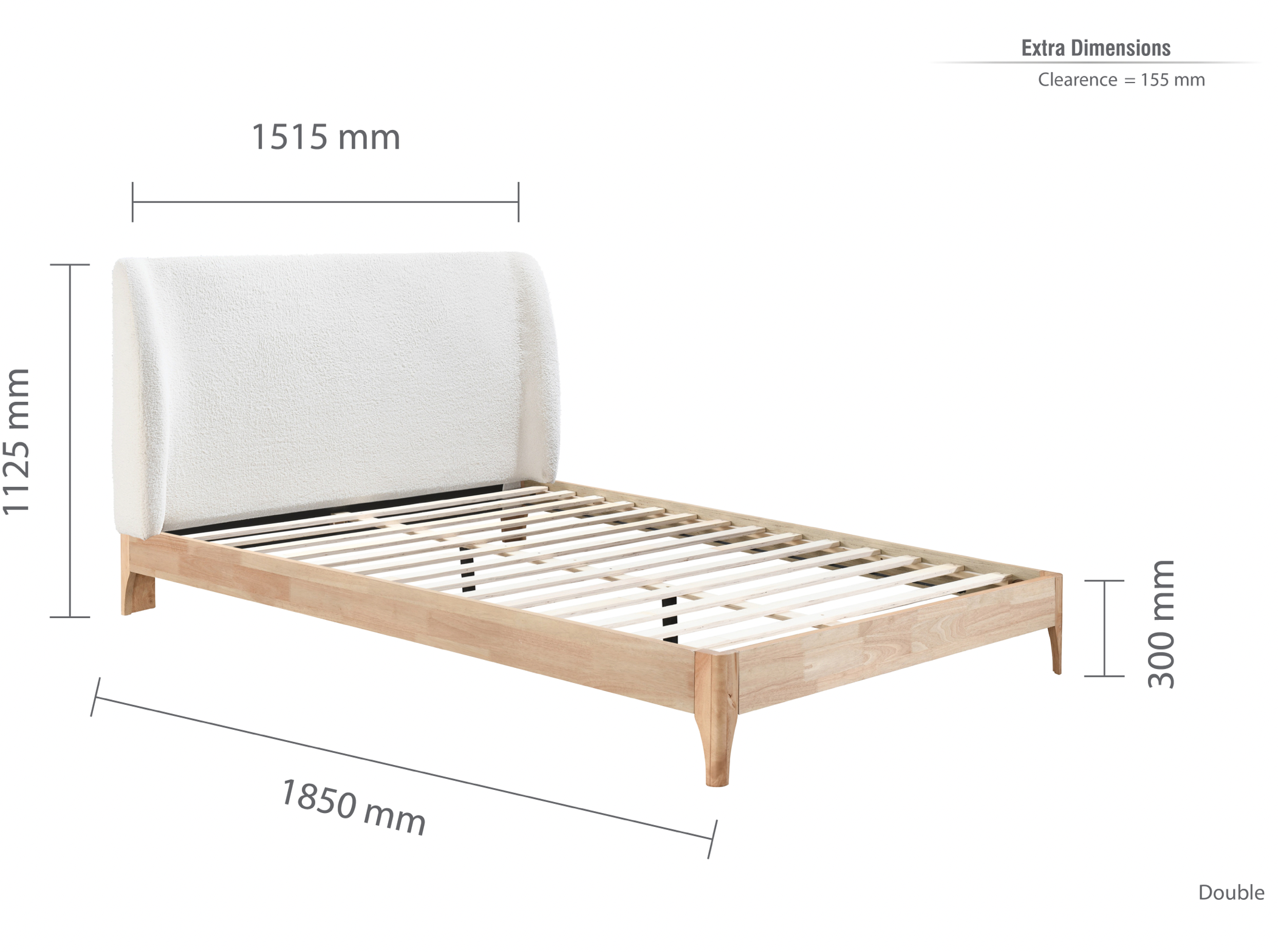 Zanden Queen Size Bed Frame - Sturdy Metal Platform Bed with Wooden Slats, Noise-Free Support for Mattress - Perfect for Modern Bedrooms, Guest Rooms & Apartments