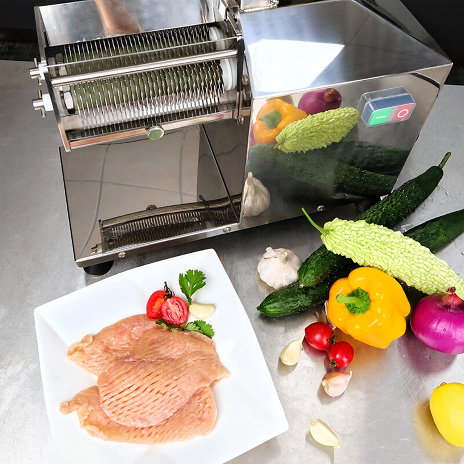 Commercial Electric Meat Tenderizer 350W - Heavy Duty 110V Meat Grinder with Stainless Steel Body - Perfect for Restaurants, Butcher Shops & Commercial Kitchens - Ideal for Grinding Beef, Pork & Poultry