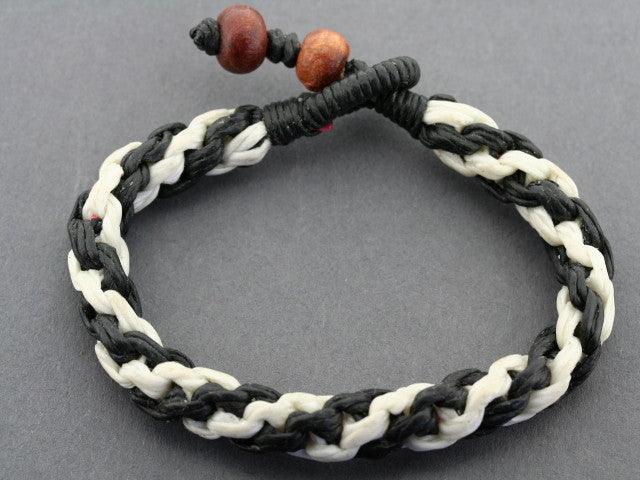 Braided Rope Bracelet with Zebra Print - Stylish Adjustable Bangle for Women & Men - Perfect for Casual Wear, Beach Outfits, and Festival Accessories
