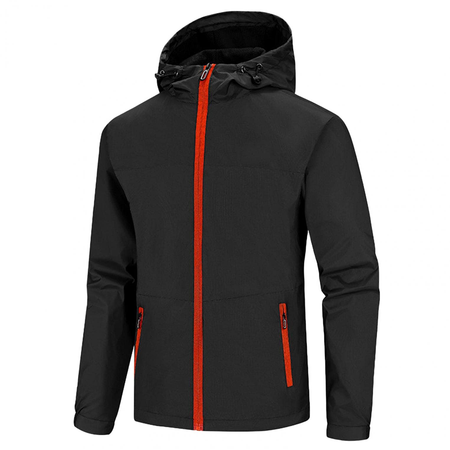 NOLDARES Men's Windproof Jacket - Slim Fit Zipper Hooded Sweatshirt for Jogging, Running & Outdoor Sports | Lightweight Athletic Coat for Gym, Hiking & Casual Wear