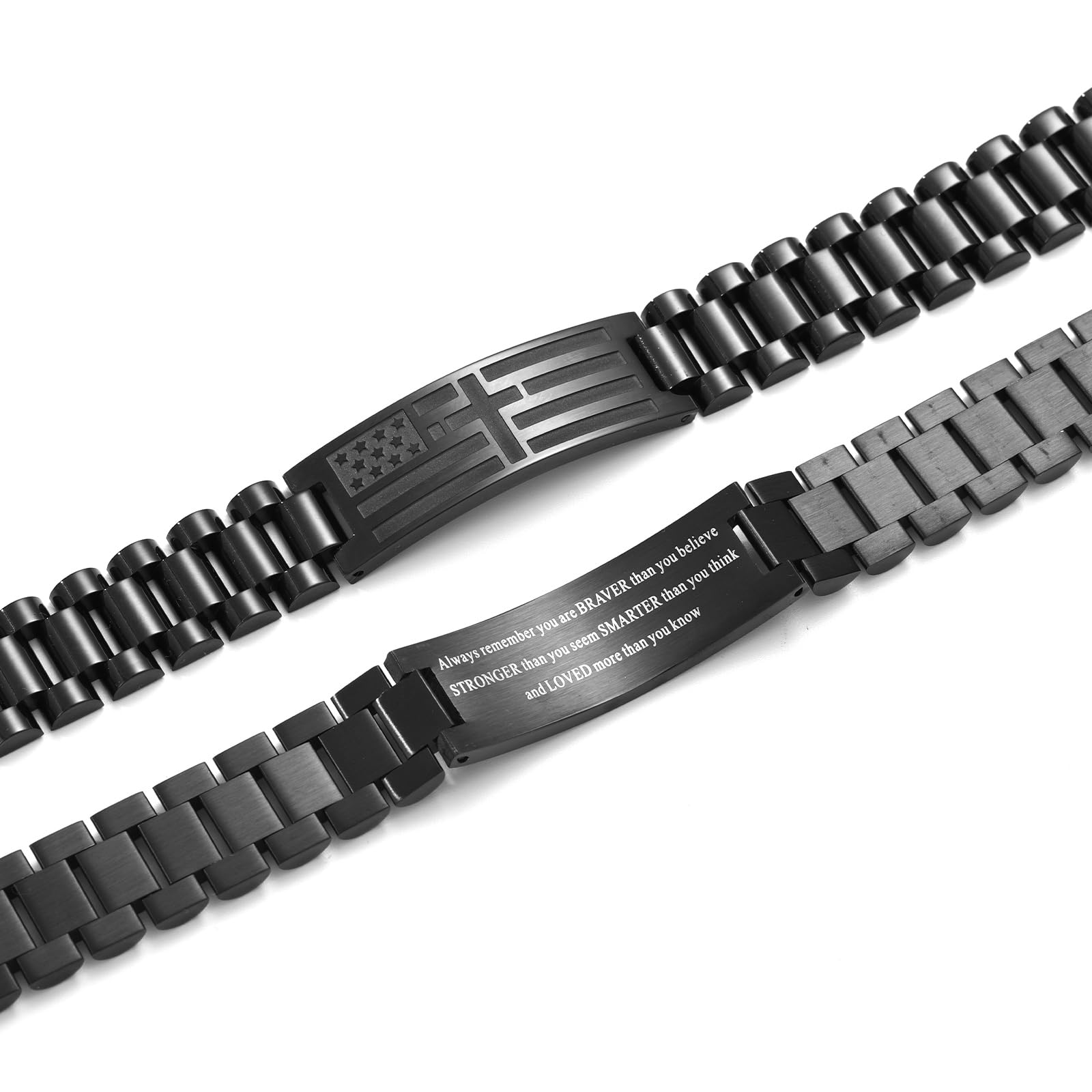 American Flag Cross Bible Verse Bracelet for Men - Adjustable Christian Jewelry Gift for Easter, Graduation, Christmas & Birthdays - Perfect as Easter Basket Stuffers, Graduation Gifts for Boys & Religious Accessories