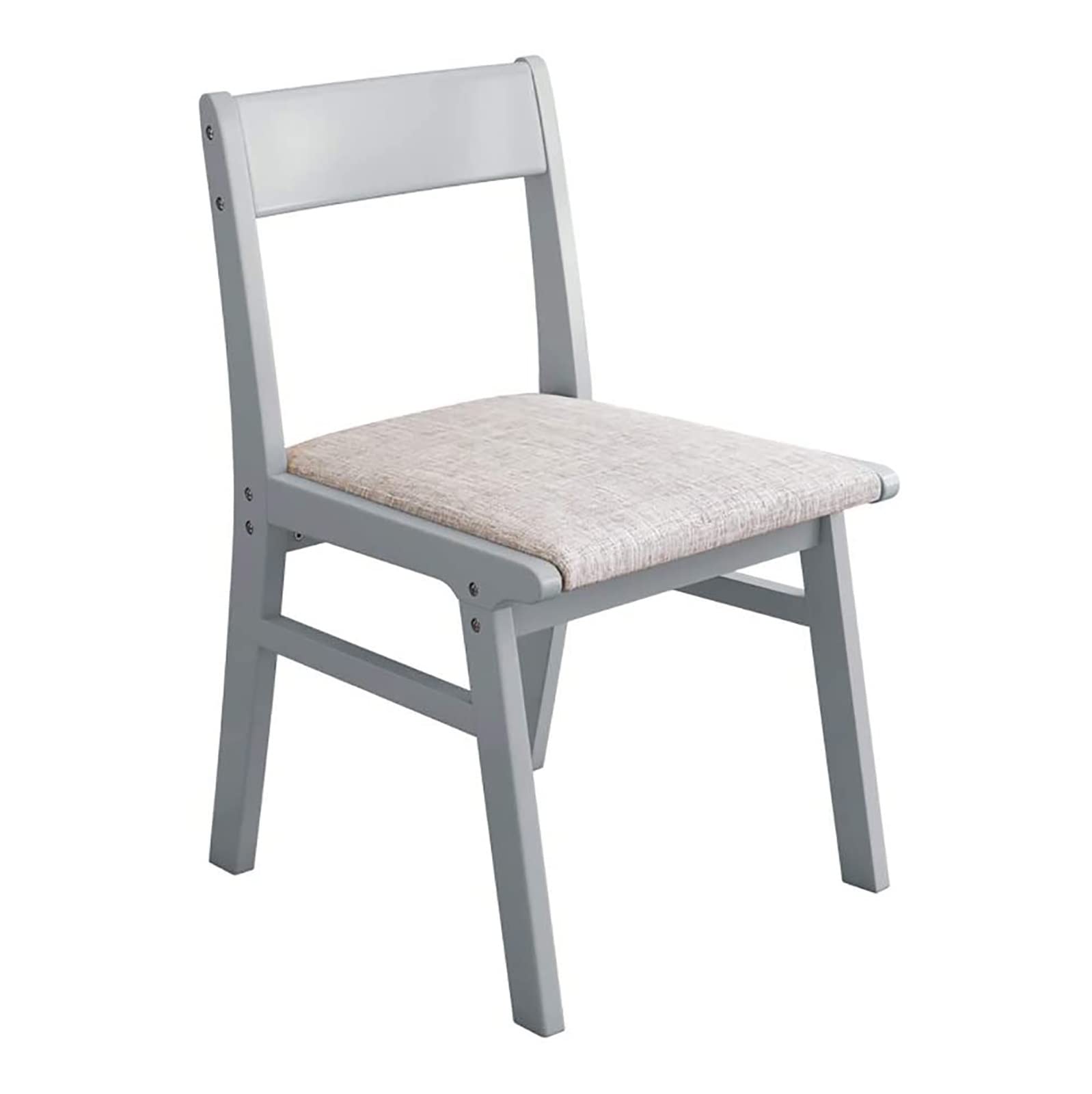 Solid Wood Dining Chair - Removable Linen Seat Cover | Modern Coffee Chair, Desk Chair & Lounge Chair for Bedroom, Living Room | Perfect for Home Office, Dining Area & Relaxation Spaces