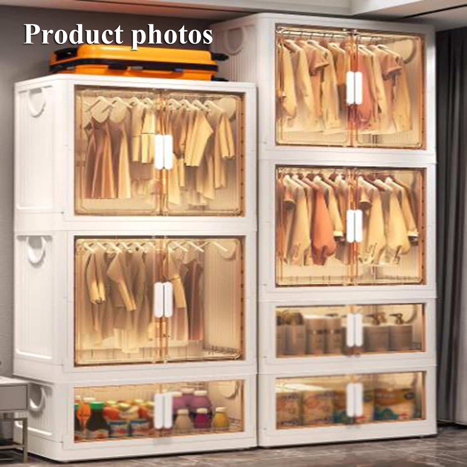 Large Stackable Storage Bins with Lids & Wheels for Home Organization