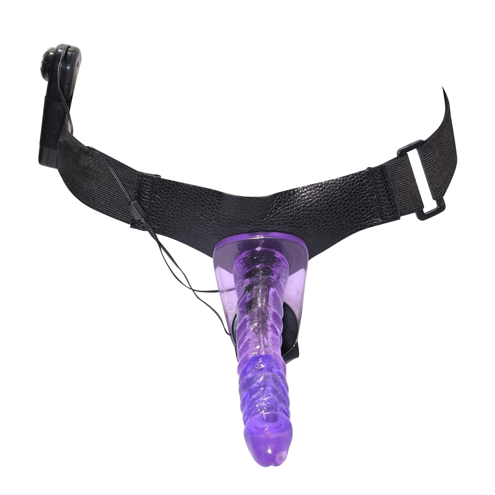 Realistic Vibrating Strap-On Dildo with Adjustable Harness - Purple Adult Sex Toy for Women & Couples - Lesbian, Solo Play & Couples Intimacy - Perfect for Role Play, BDSM & Spicing Up Your Sex Life