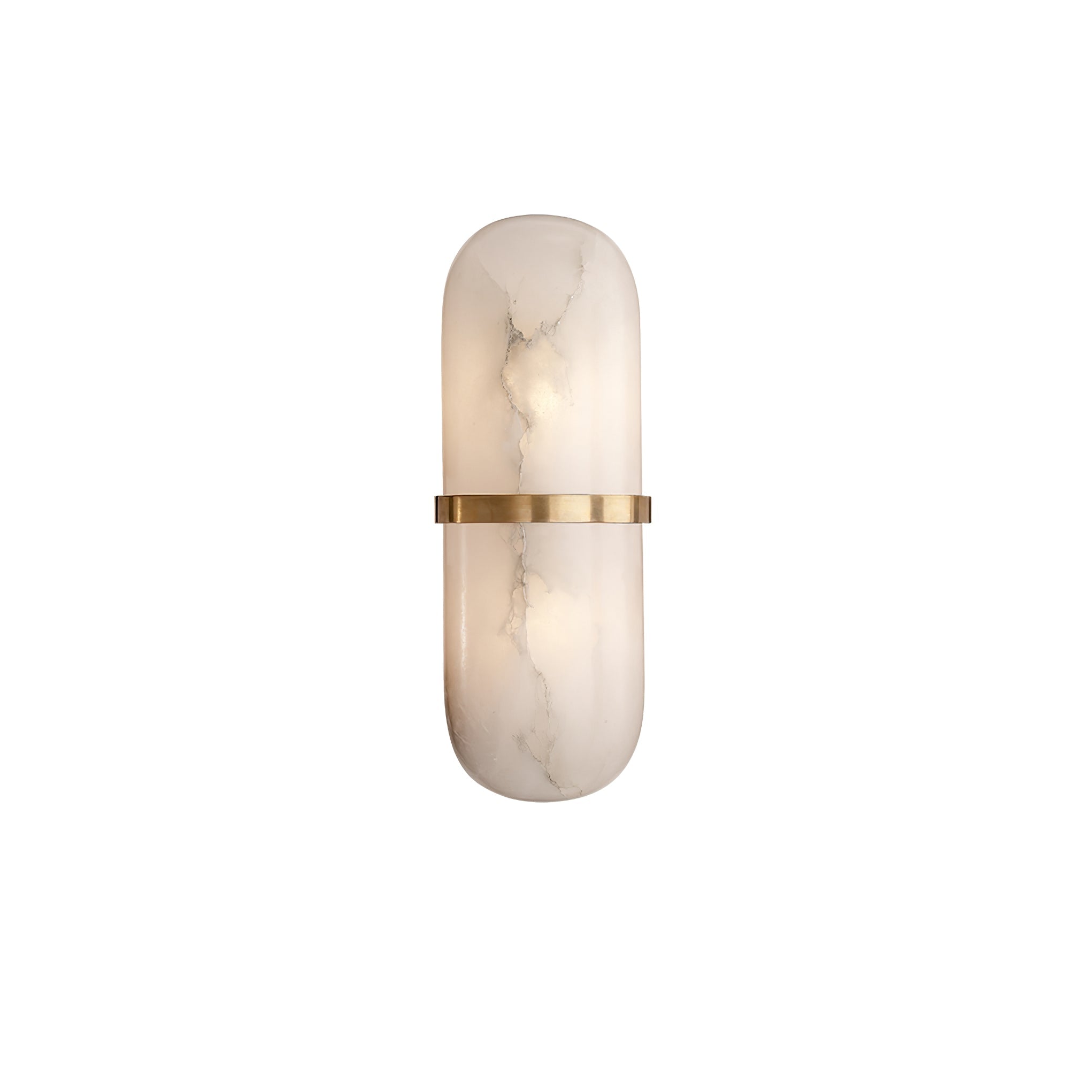 Alabaster Pill Wall Light - Modern LED Sconce for Bedroom, Living Room & Hallway - Dimmable Soft White Lighting for Home Decor