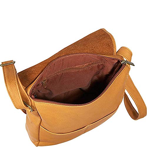 Genuine Colombian Leather Vertical Flap Shoulder Bag for Women - Stylish Crossbody Purse for Work, Travel & Everyday Use