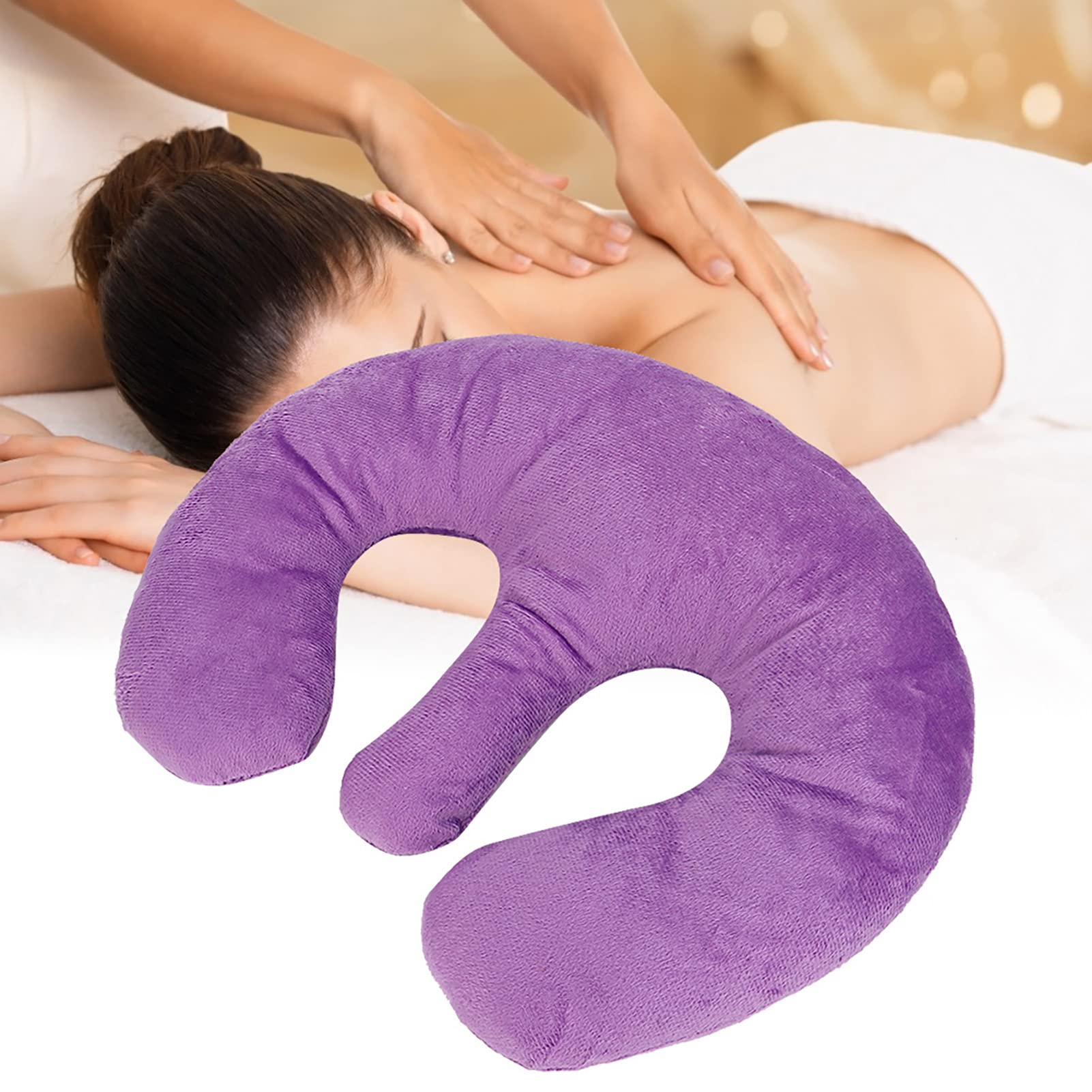 Anti-Wrinkle Chest Support Pillow for Massage Tables - Spa & Beauty Salon Cushion with Ergonomic Design (Dark Coffee) - Perfect for Facial Treatments, Massage Therapy & Skin Care Relaxation
