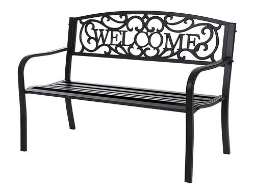 XG-204N Metal Welcome Park Bench - Durable Outdoor Garden Bench for Parks, Gardens & Patios - Perfect for Relaxing & Socializing Outdoors