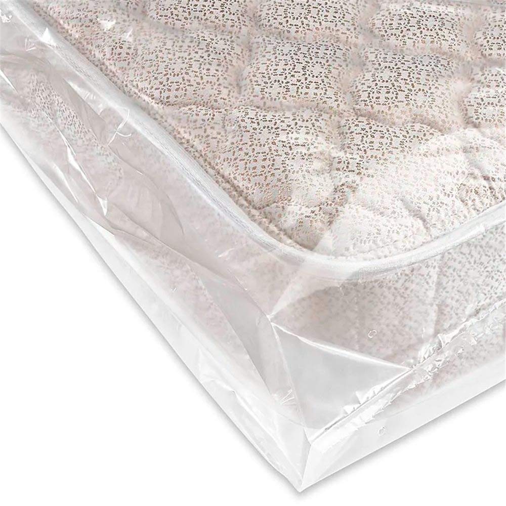 Plastic Mattress Cover for Any Thickness Up to 230cm Length - 400g Heavy Duty Bedding Protector - 185x230cm Waterproof Mattress Bag - Perfect for Allergy Protection, Moving Storage & Guest Bed Preparation