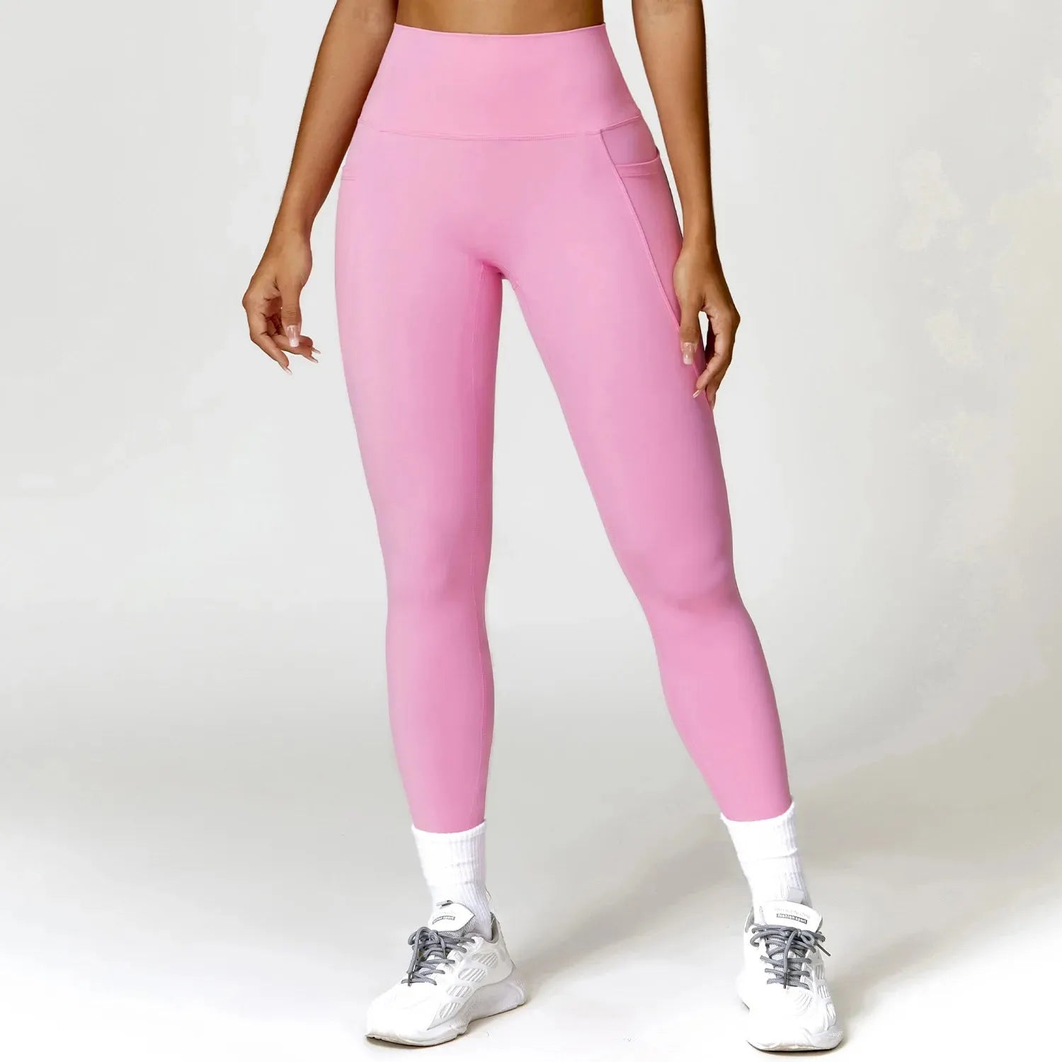 2023 Women's High Waist Yoga Pants with Pockets - Seamless Push Up Sport Leggings for Gym, Workout & Fitness - Breathable Tights for Running, Yoga & Active Lifestyle