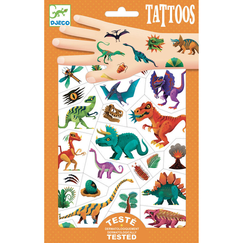 Djeco Kids Temporary Tattoos - 50+ Fun Mixed Designs for Boys & Girls - Safe, Non-Toxic Body Art for Parties, Birthdays & Playtime