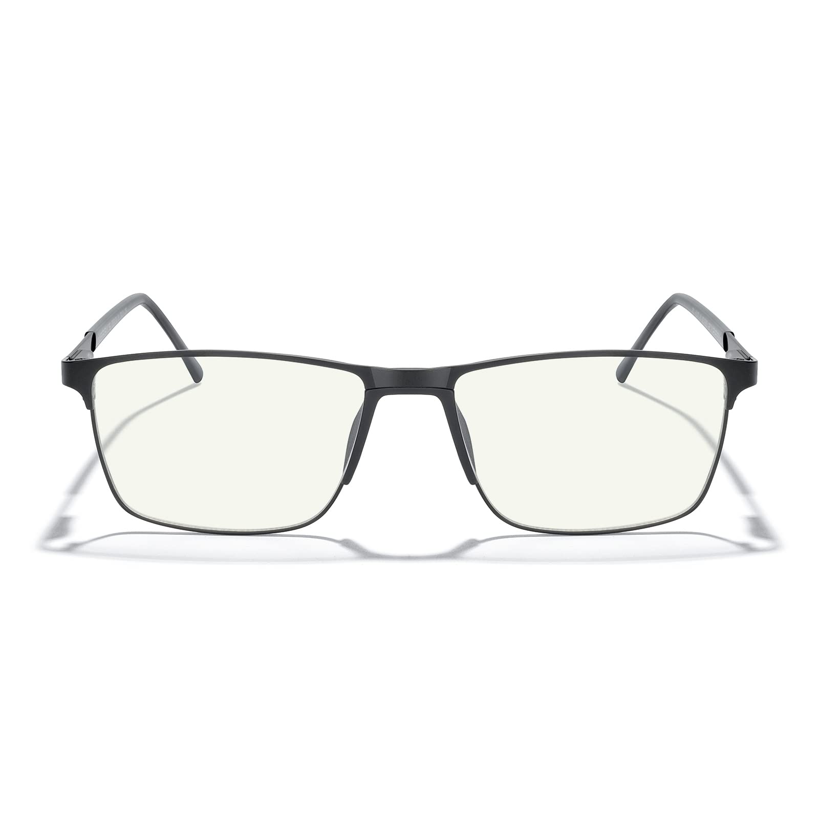 Blue Light Blocking Glasses for Men - Anti Eyestrain Reading Glasses with Metal Frame & Spring Hinge | Computer, Gaming & Office Use