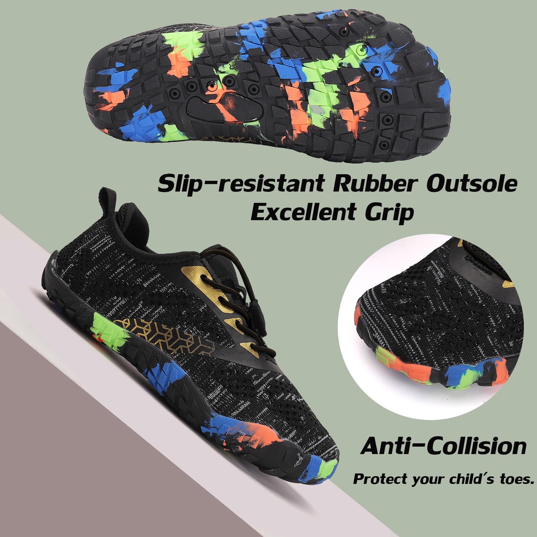 Kids Barefoot Running Shoes for Boys & Girls - Trail, Tennis, Athletic Sneakers for Toddlers to Big Kids - Outdoor Play & Sports