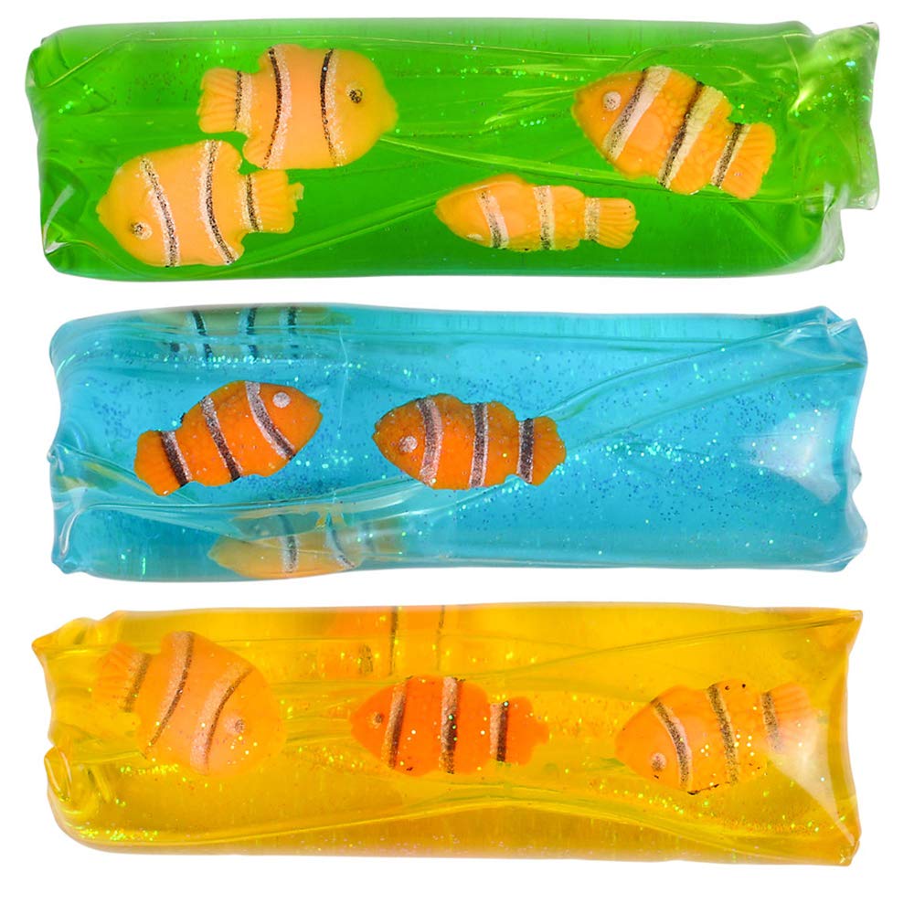 Rhode Island Novelty 4.75 Inch Clownfish Water Wiggler - Fun Pool & Aquarium Decor for Kids Bath Time and Fish Tank Accessories