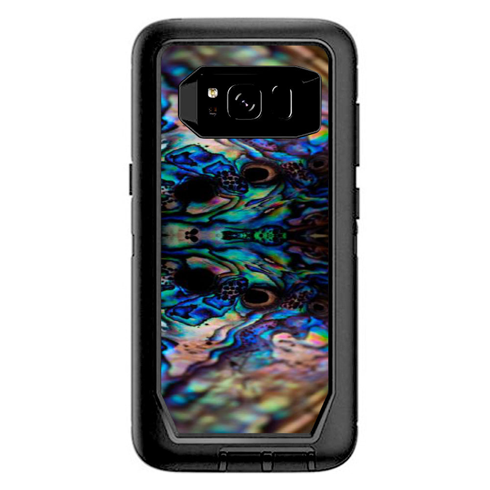 Abalone Sea Shell Gold Blue Otterbox Defender Case for Samsung Galaxy S8 - Elegant Protective Cover for Everyday Use & Travel