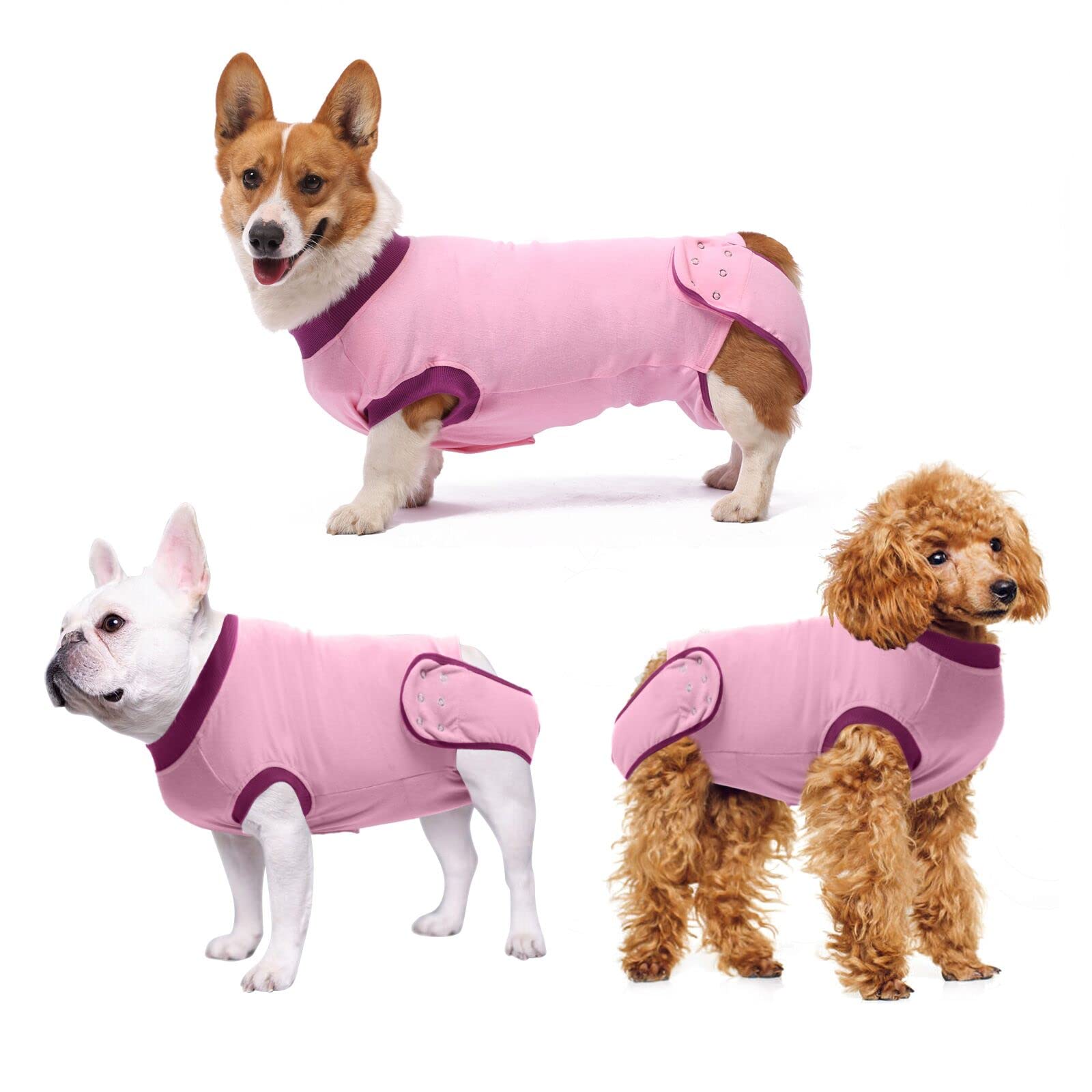Dog & Cat Surgical Recovery Suit - Post-Surgery Onesie for Male & Female Pets - Anti-Licking Snuggly Body Suit - Ideal for Spay/Neuter Recovery & Wound Protection