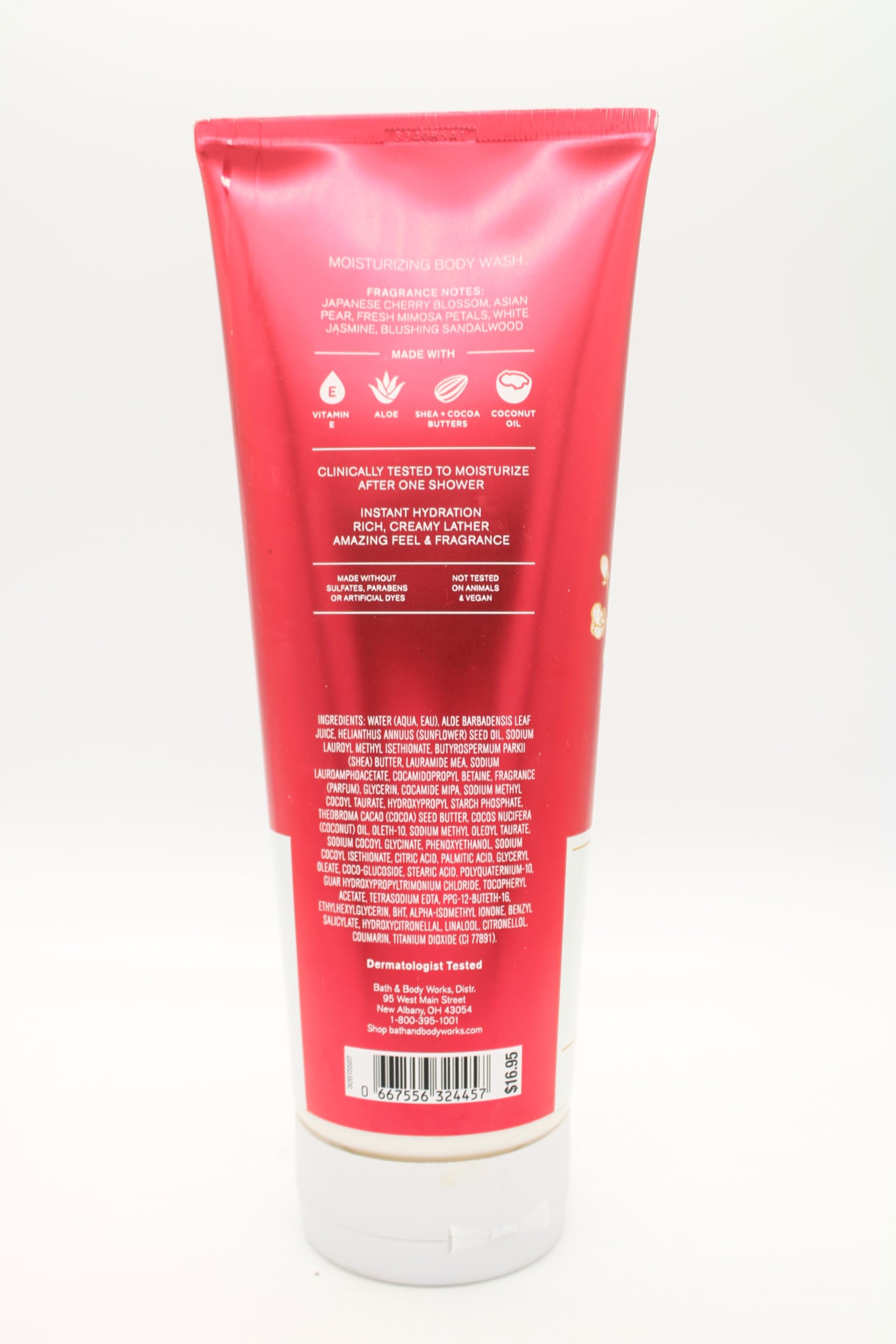 Japanese Cherry Blossom Moisturizing Body Wash - 10 fl oz | Hydrating Shower Gel for Dry Skin | Floral Scented Bath & Body Care - Perfect for Relaxing Spa Nights & Gift Sets