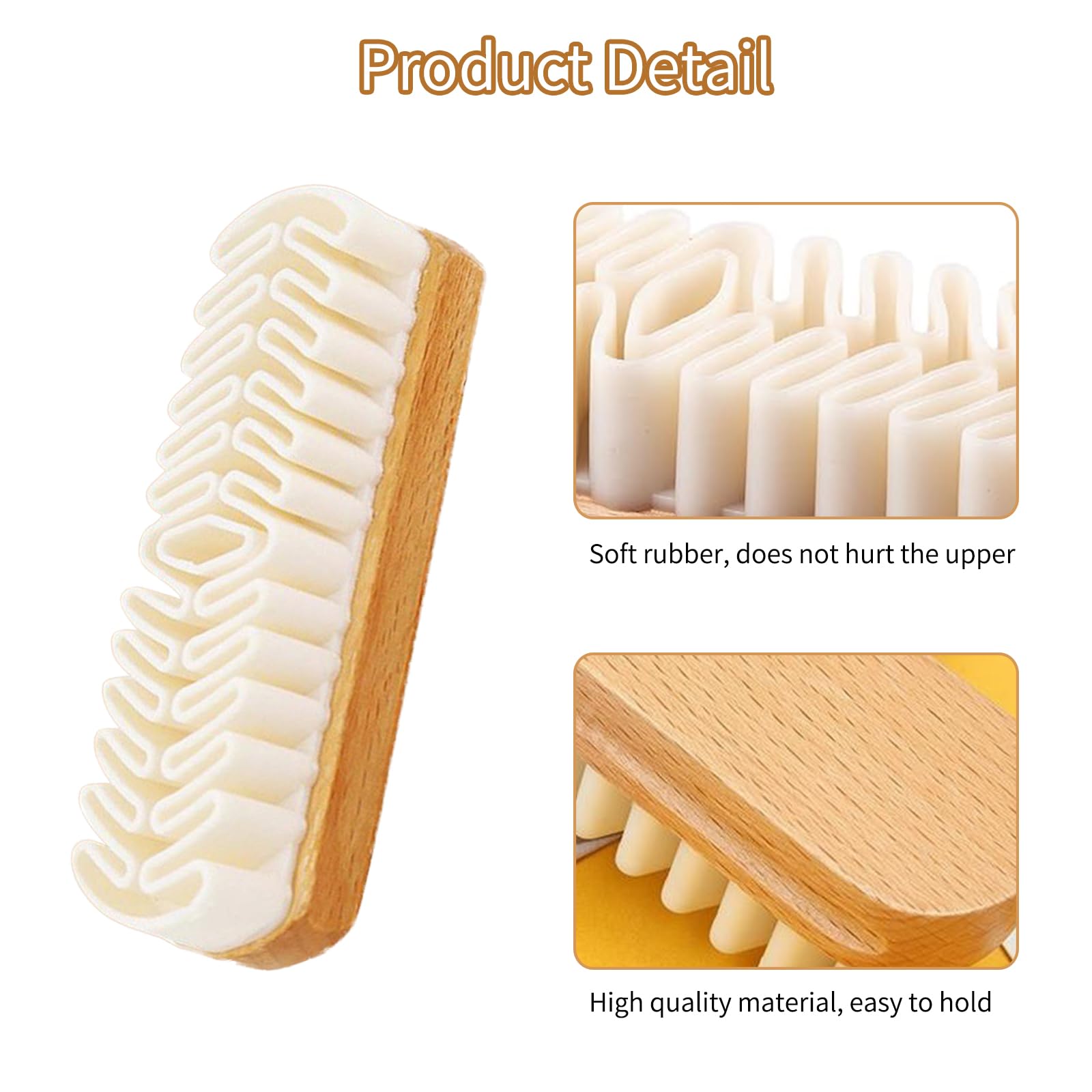 Premium Suede & Nubuck Shoe Brush with Cleaning Eraser - 4-Sided Multifunctional Brass Bristle Shoe Cleaner for Boots, Sneakers & Leather Shoes - Perfect for Home, Office & Travel Shoe Care
