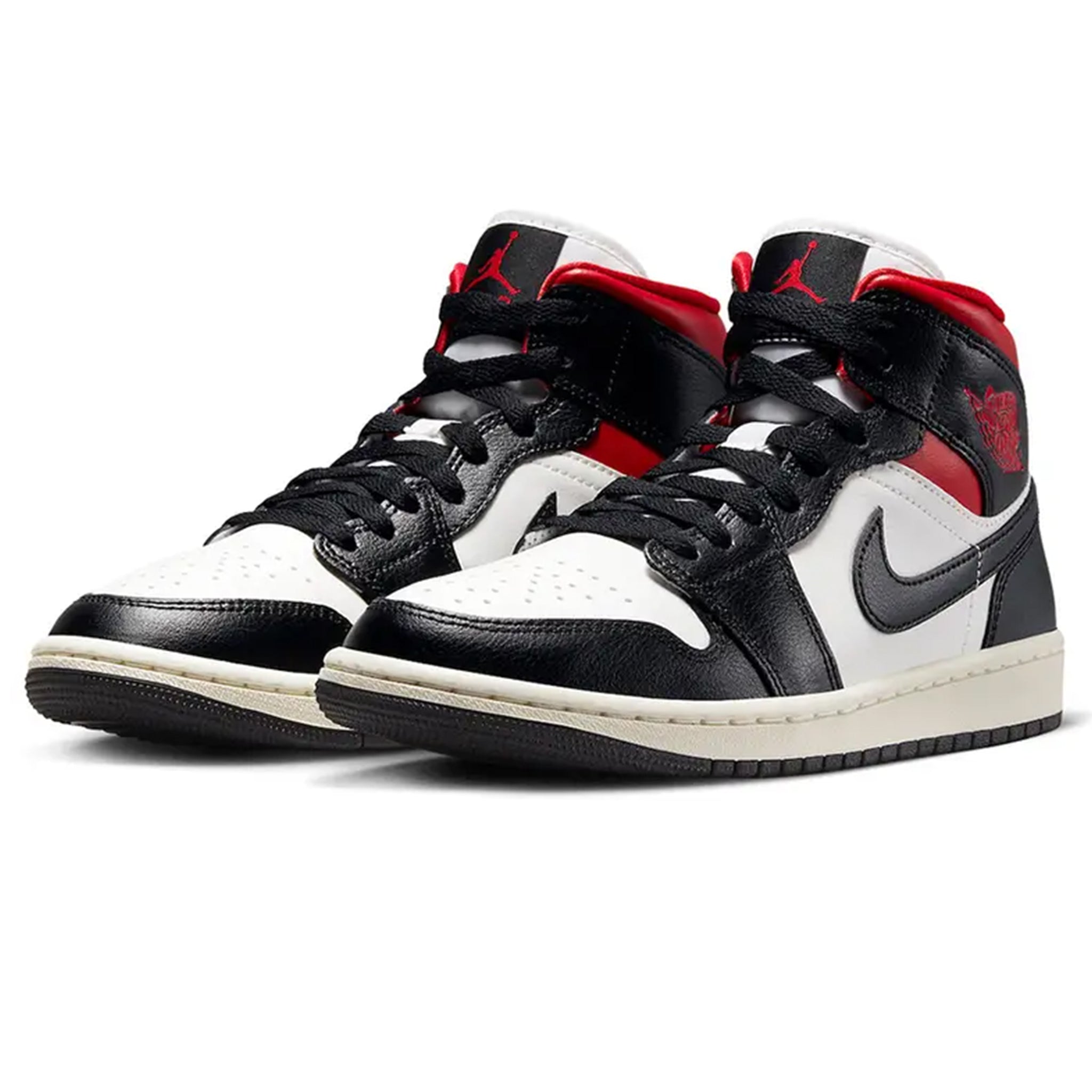 Air Jordan 1 Mid Gym Red Panda Women's Basketball Shoes - Stylish Sneakers for Casual Wear, Gym & Street Fashion