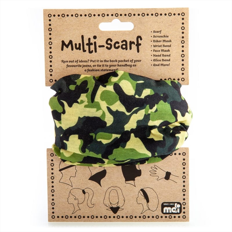 Camo Multi-Purpose Scarf - Lightweight Tactical Neck Gaiter for Outdoor, Hunting & Hiking - Face Cover, Headband & Bandana (3-Pack)